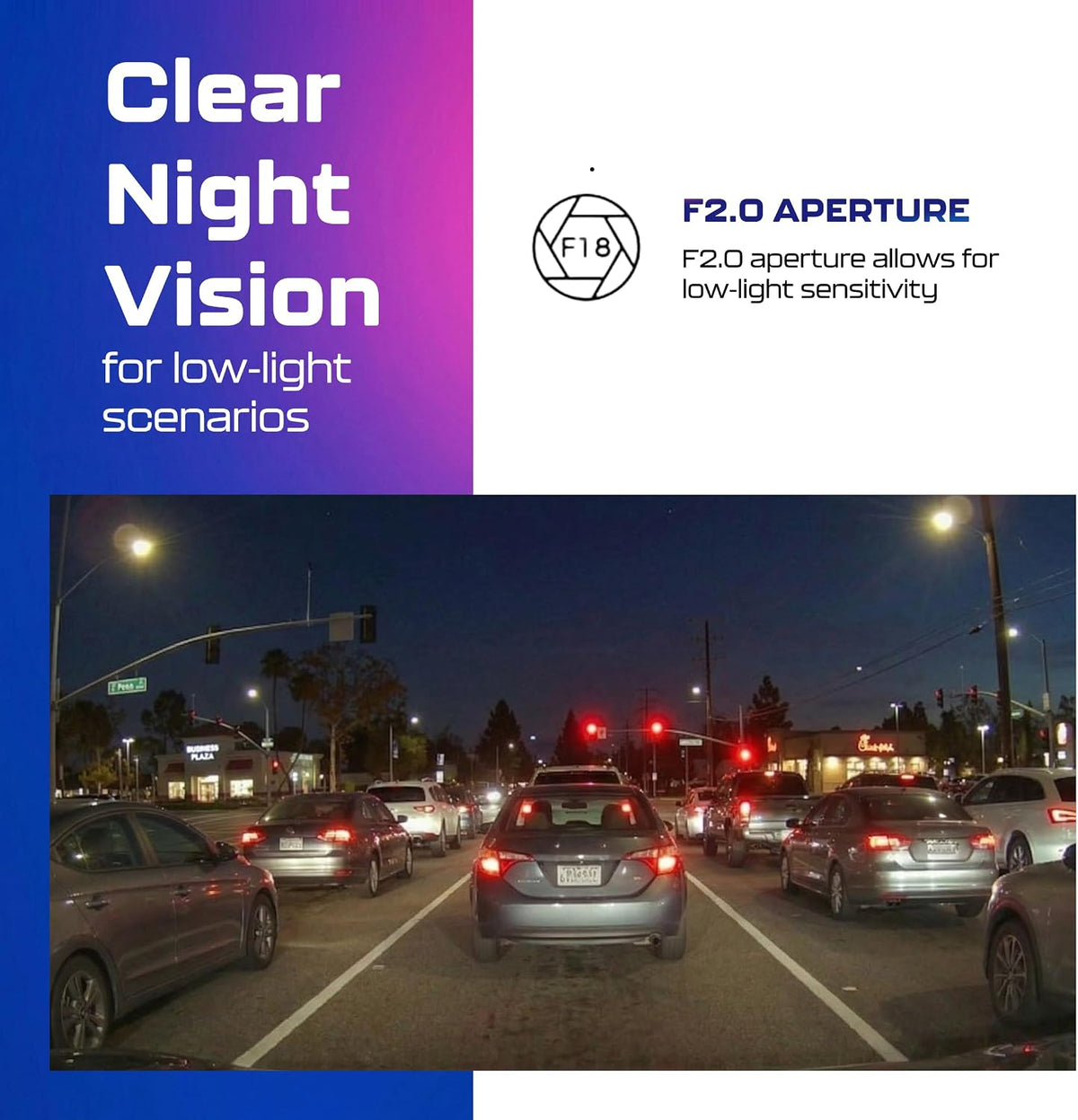 AZDOME M200 Mini Dash Cam WiFi Dashcam - Single Channel Dash Cam for Broad Road Coverage - Built-in WiFi - Full HD Resolution - Parking Monitor - App Connectivity - Collision Detection - Night Vision