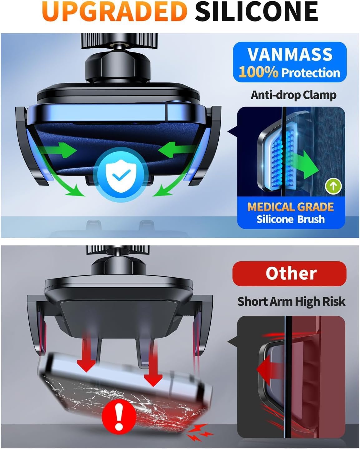 VANMASS 2026 Car Phone Holder【Military-Grade Strongest 90+LBS Suction】