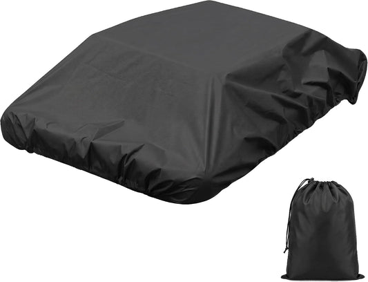 1 PC Car Roof Rack Cover, Waterproof Sunproof Silver Coated Fabric Cargo Bag Protector with Drawstring, Universal Travel Accessory for Most Cars, Trucks, SUVs (Black)