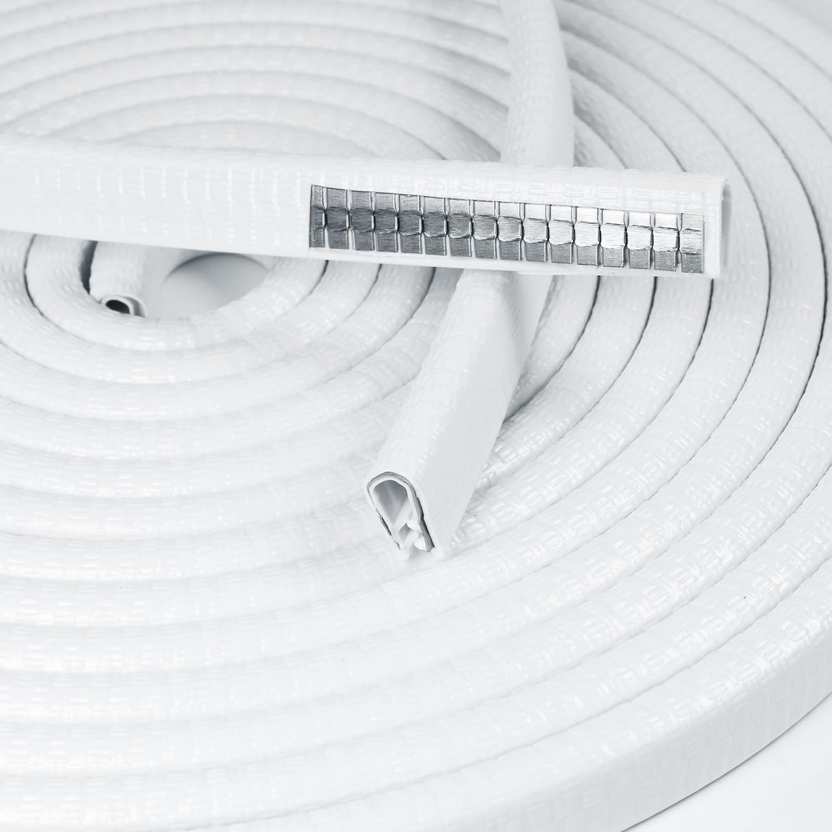 Edge Trim Seal Strip 1/2" x 3/8" U‑Channel with Metal Clips 20FT