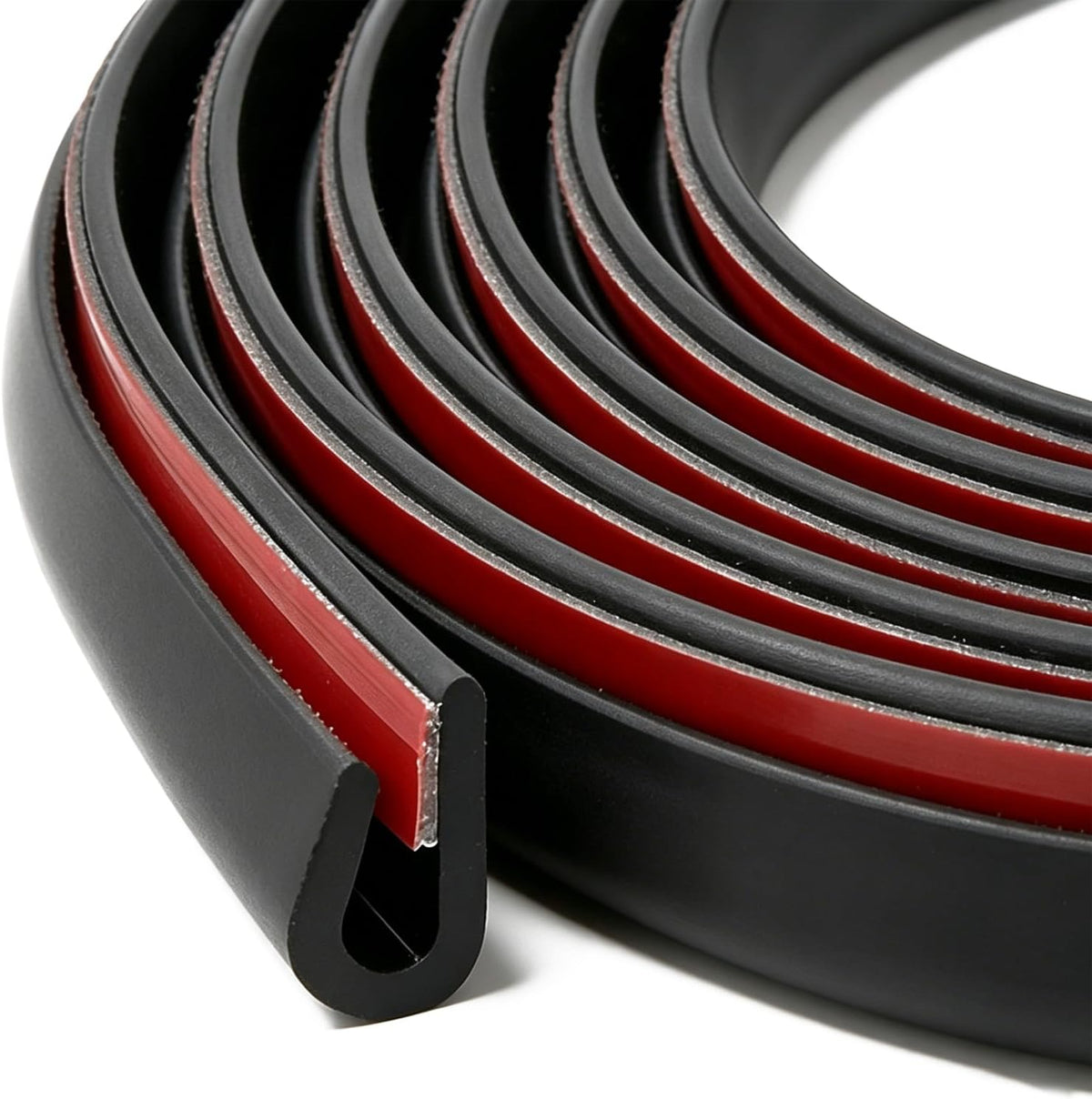 Self-Adhesive Car Door Edge Guards - U Channel Rubber Edge Trim for Metal Edge Protection, Fits Most Car Doors, Hatches, Lockers & Panels,10Ft