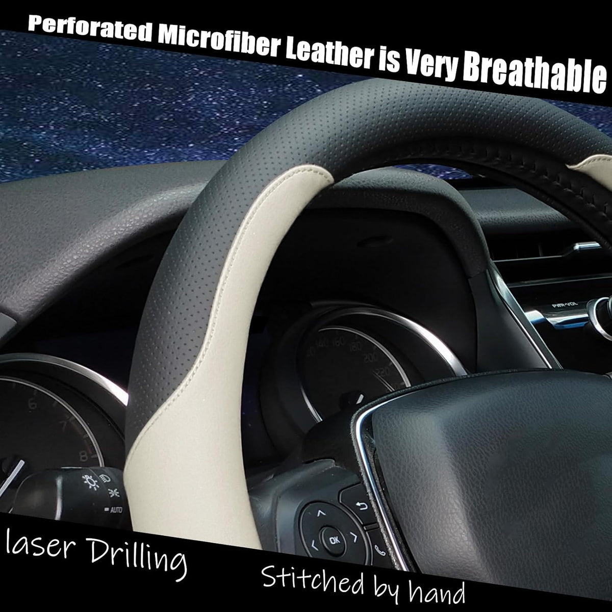 Steering Wheel Cover 14.5"-15", Non-Folding Packaging, Heavy-Duty