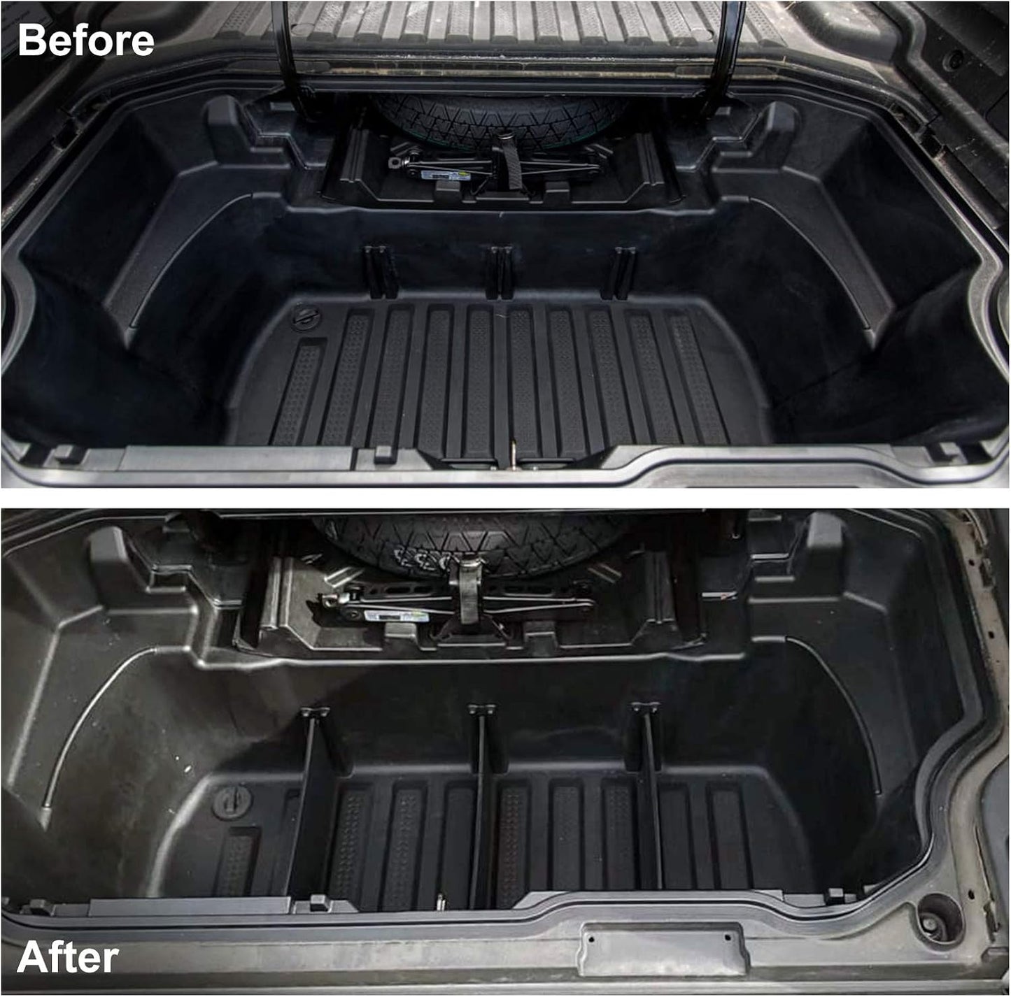 HAKA TOUGH Trunk in-Bed Dividers,Trunk Cargo Dividers Compatible for 2017-2026 Honda Ridgeline Accessories Rear Storage Box partition Replace OEM# 08U35-T6Z-100