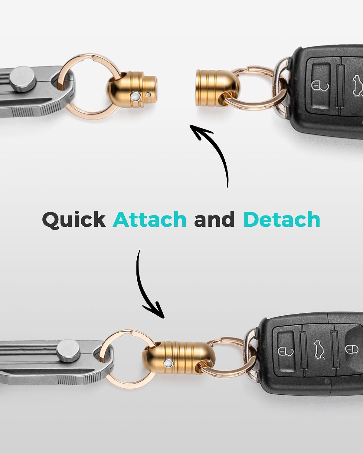 TISUR Quick Release Keychain, Magnetic Key Holder Keyring Connector, Detachable Key Chain Rings for Men Women Car Keys