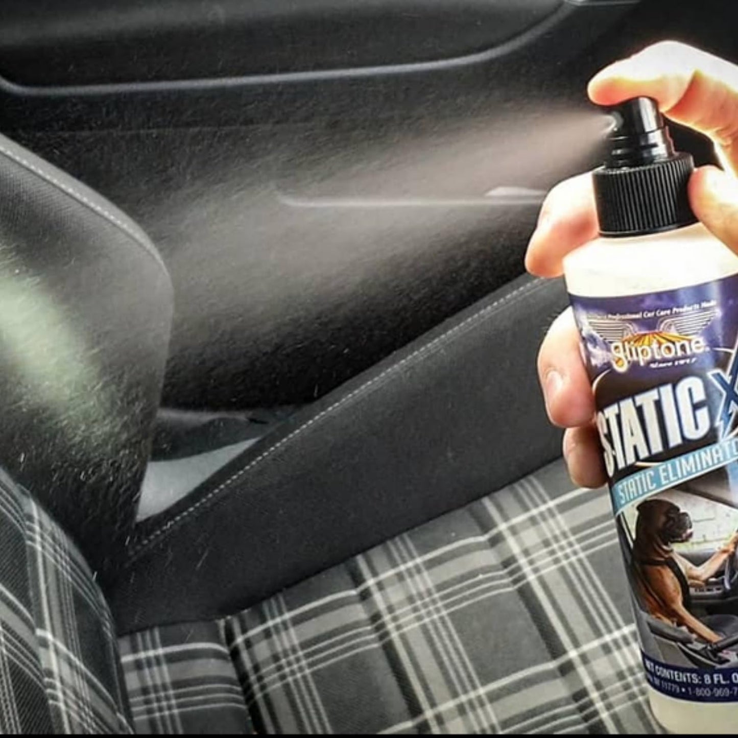 Gliptone Static X Static Eliminator, Removes Dust, Fingerprints, Pet Hair, Lint, Safe for Use on Glass, Plastics, Metal and All Types of Fabrics, Computer Monitors, Mobile Devices (8 Fl Oz)