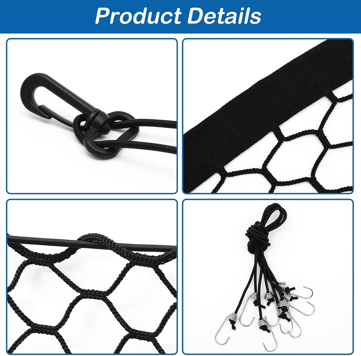 Dog Car Barrier Net Pet Car Divider Back Seat Barrier Net for Trucks, SUV, Full Sized Sedans Pet Restraint Car Backseat Divider Vehicle Gate Cargo Area Travel Trunk Mesh Net Screen Barricade