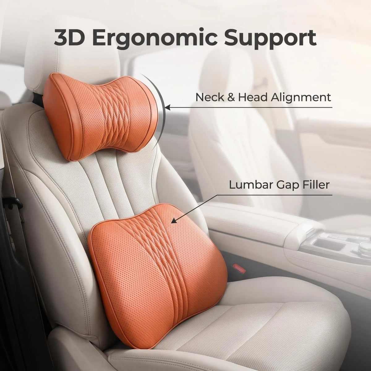 Universal Memory Foam Car Headrest Neck Pillow Ergonomic Auto Neck Cushion
