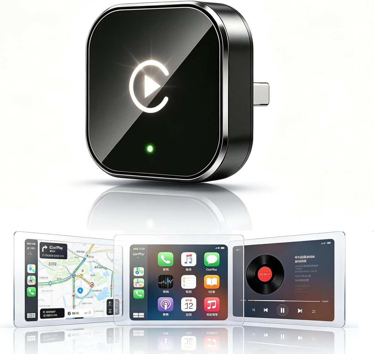Wireless CarPlay Adapter,Supports iPhone & Android Phones