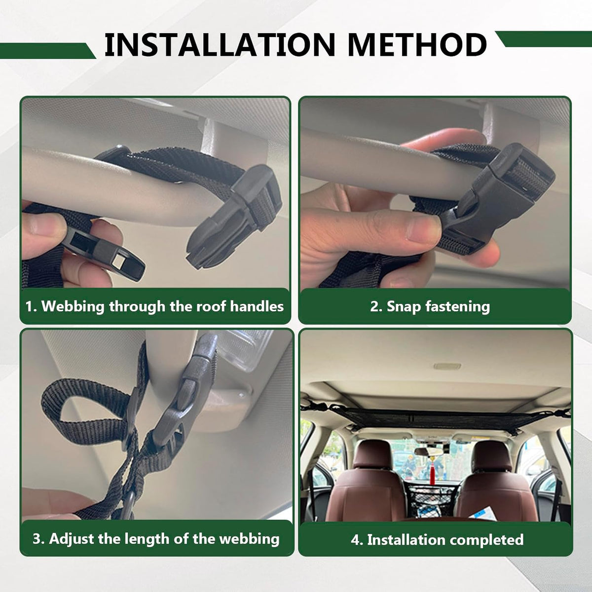 Car Ceiling Cargo Net Double Layer Mesh Organizer