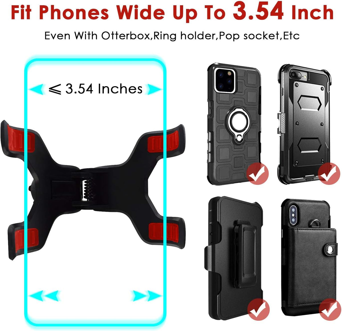 ivoler Car Phone Mount Windshield, Long Arm Clamp Universal Windshield