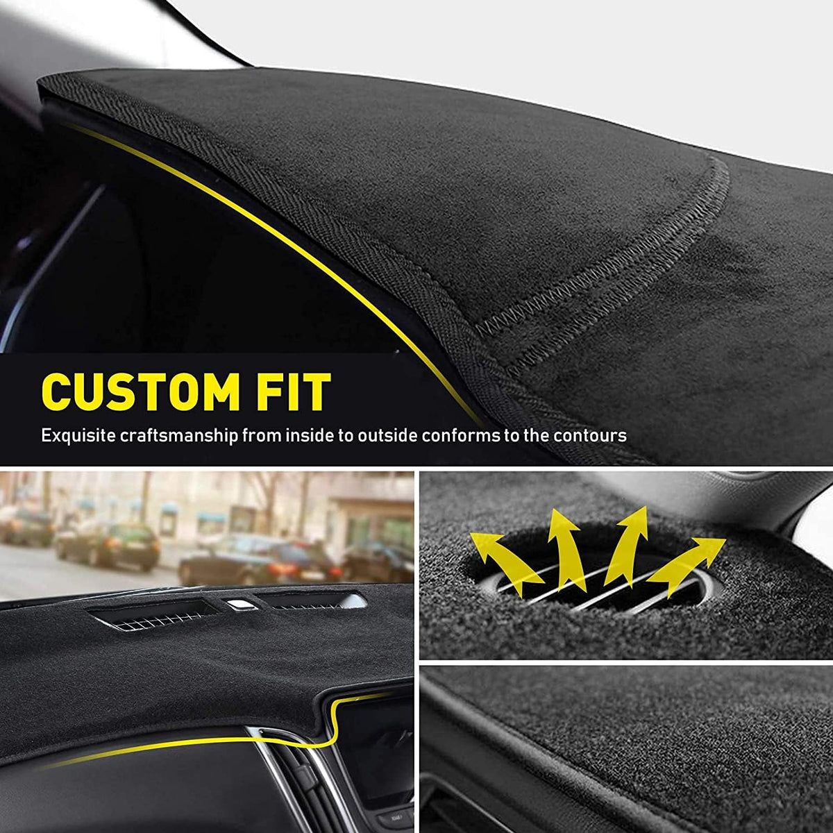 MODIGT Dashboard Cover Mat Fit for 2007-2012 Nissan Altima Dash Cover Pad