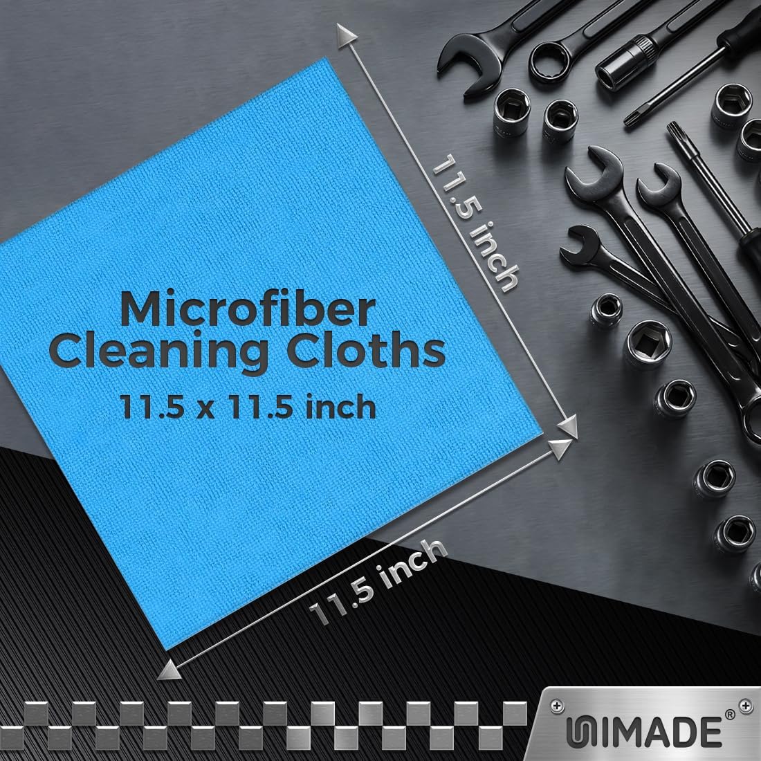 UNIMADE Shop Towels, 100 Pack Commercial Grade Work Rags Microfiber Towels