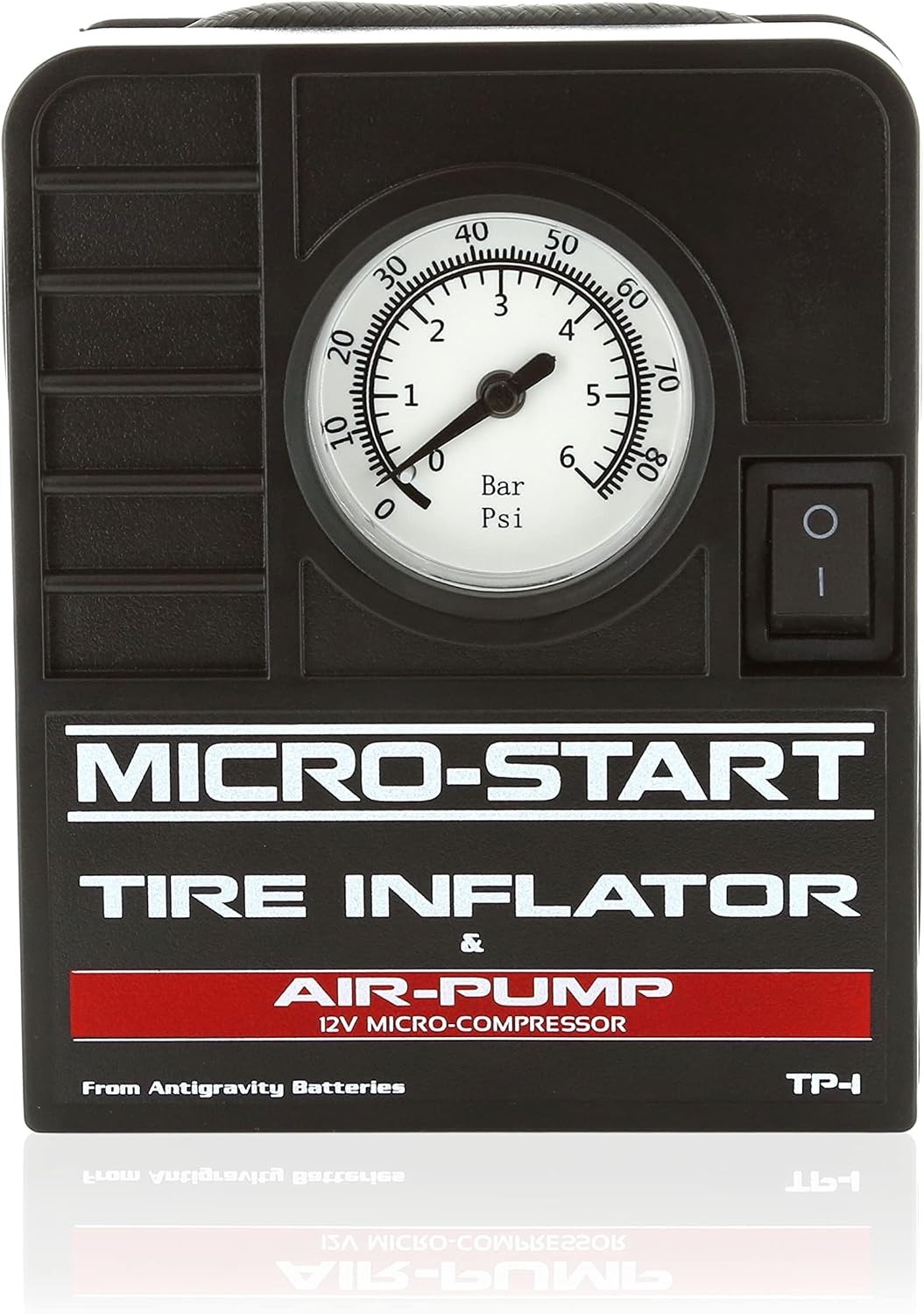 Antigravity Batteries Mini Tire Inflator for use with Motorcycles, ATV, UTV, Bikes,Small Cars. Easy to Carry for ADV and Touring Bikes