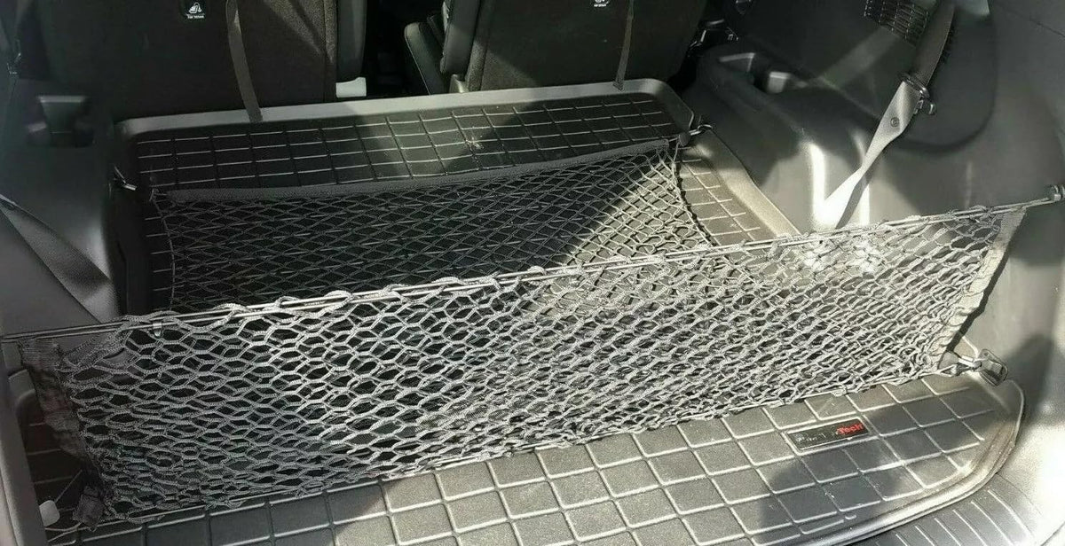 Trunk Organizer Cargo Nets for Genesis GV70 2022-2026 – Floor+Envelope Style Cargo Nets for SUV – Premium Mesh Elastic Car Trunk Organizer Vehicle Carrier Storage–Compatible with GV70