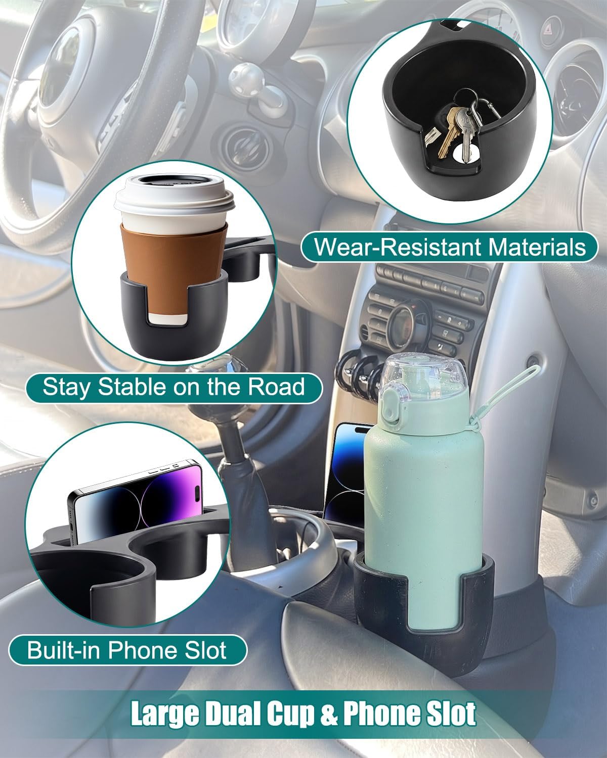 Upgrade Cup Holder Expander Fits for Mini Cooper R50 R52 R53 2001-2006