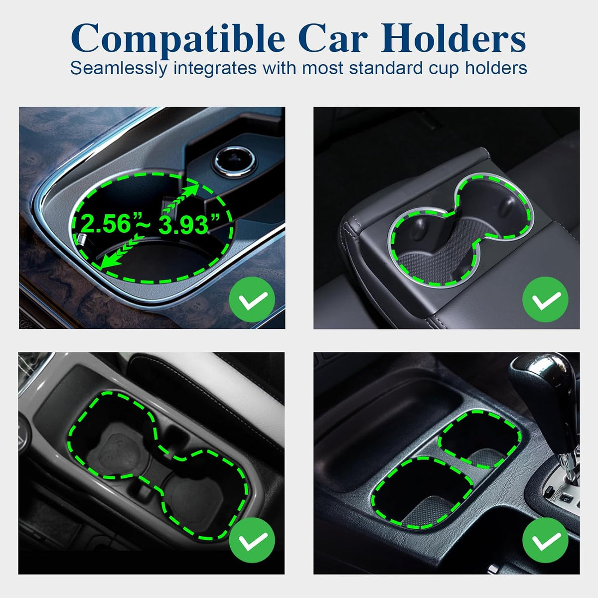 Car Cup Holder Expander, Cup Holder Extender Adapter with Expandable Arm and Adjustable Base, Compatible with Yeti Ramblers, Hydro Flasks, Stanley, Owala Most Coffee Mugs Bottles & Cups (CUP-T-1pack)