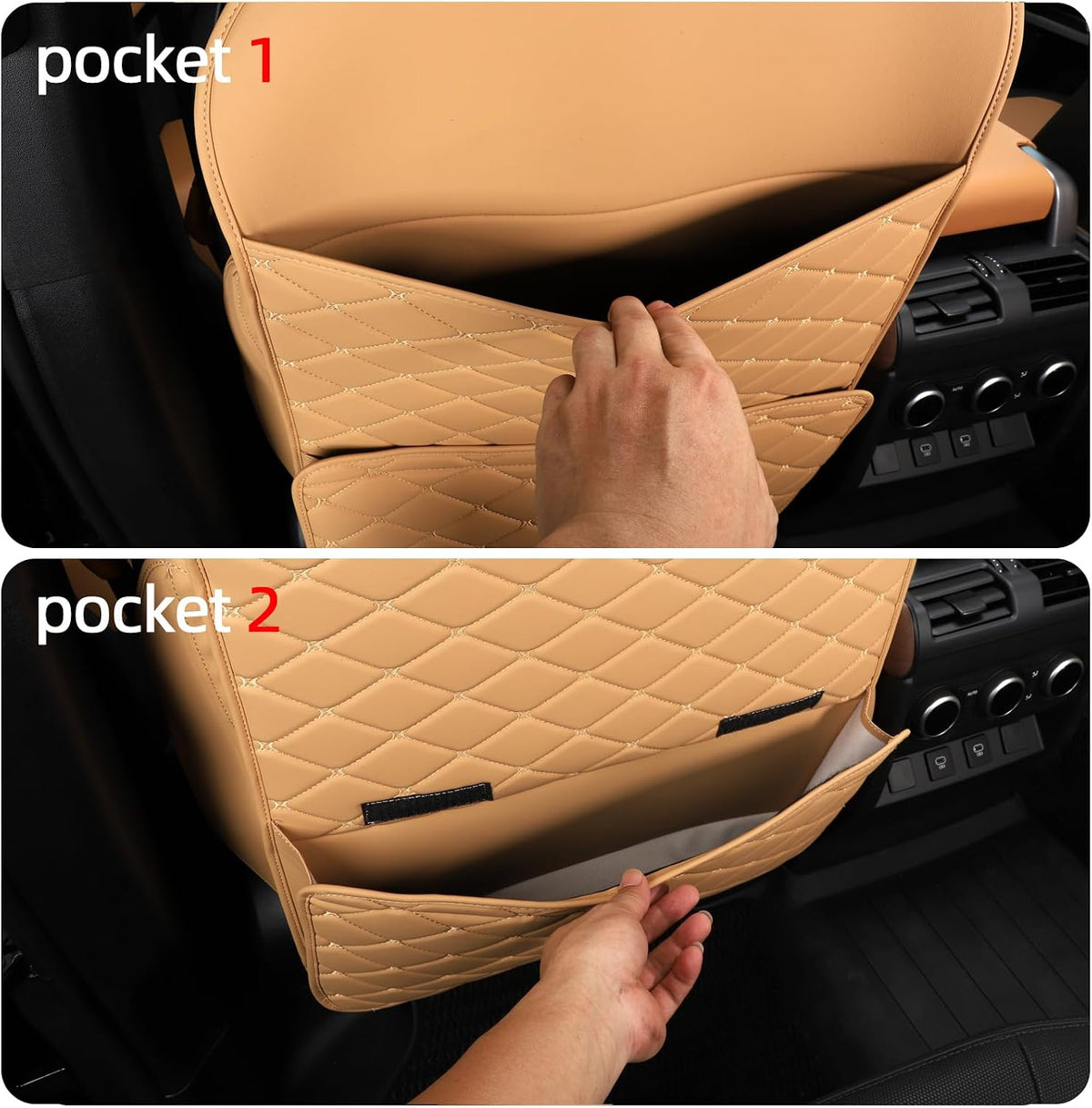 TAIKOO Seat Back Protector,Shields Seat Backs From Kicks and Adds Storage