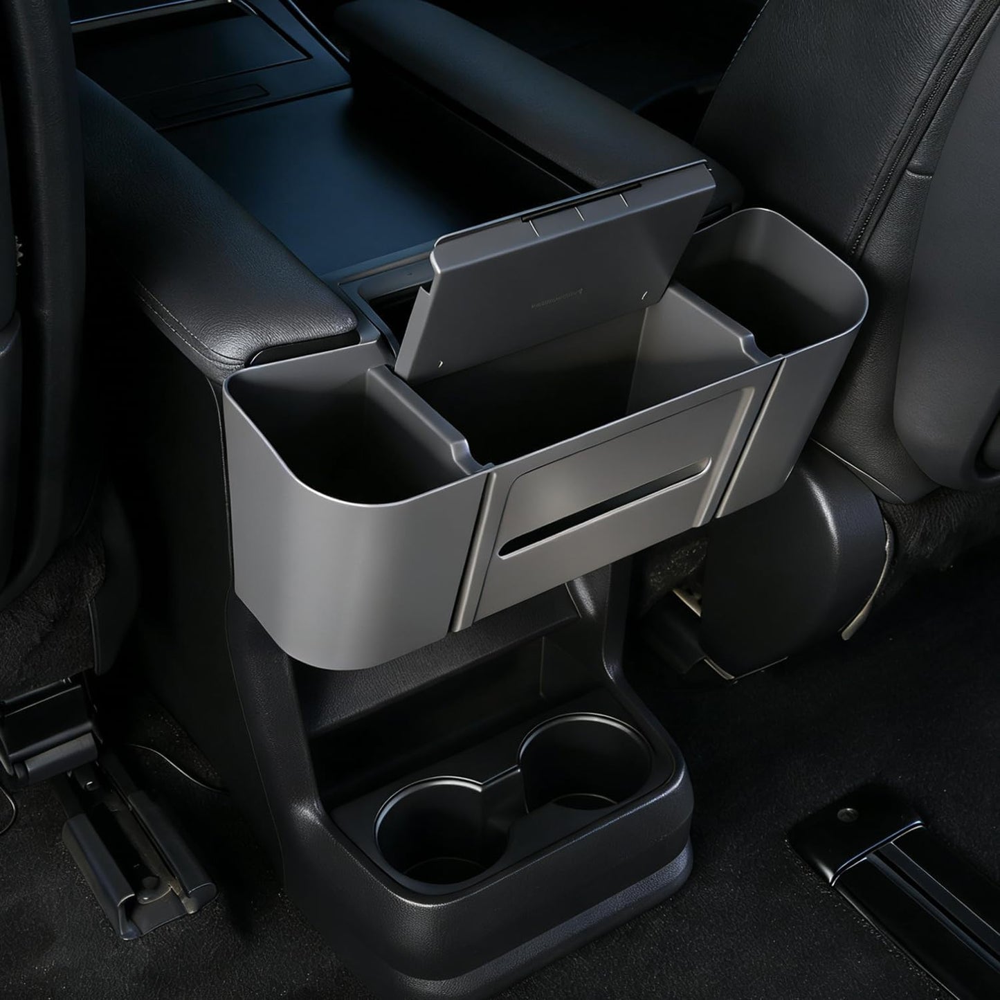 JYCDC Rear Armrest Storage Box Compatible with Toyota Sienna 2022–2026, 2nd Row Armrest Organizer for Center Console Area, Interior Accessories