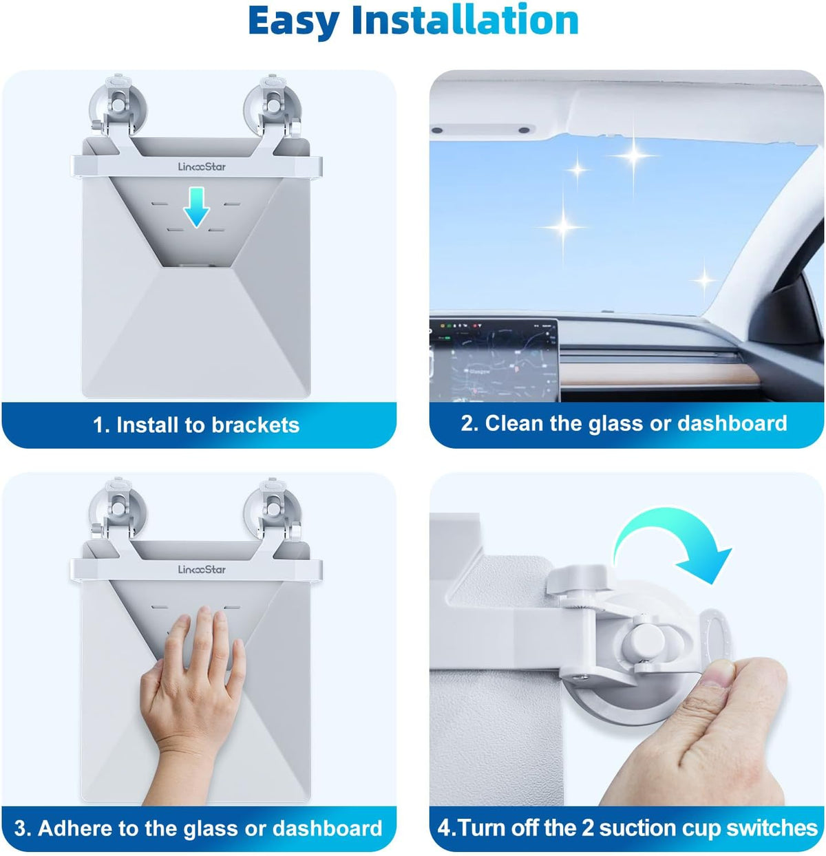 FONKEN for Starlink Mini Car Mount for Dashboard, Starlink Mini Dash Mount