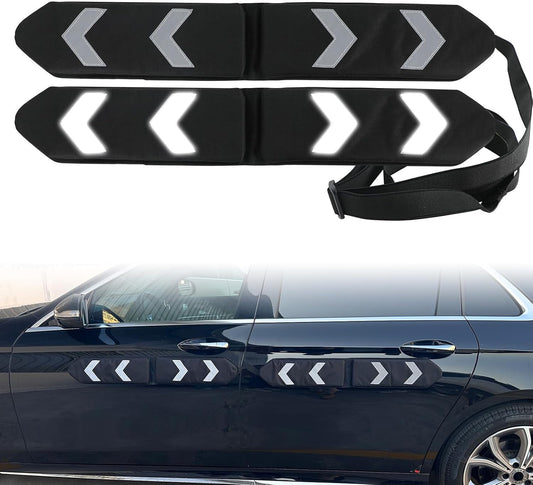 Winunite Removable Soft Magnetic Car Door Dent Protector Black(Pack of 2)