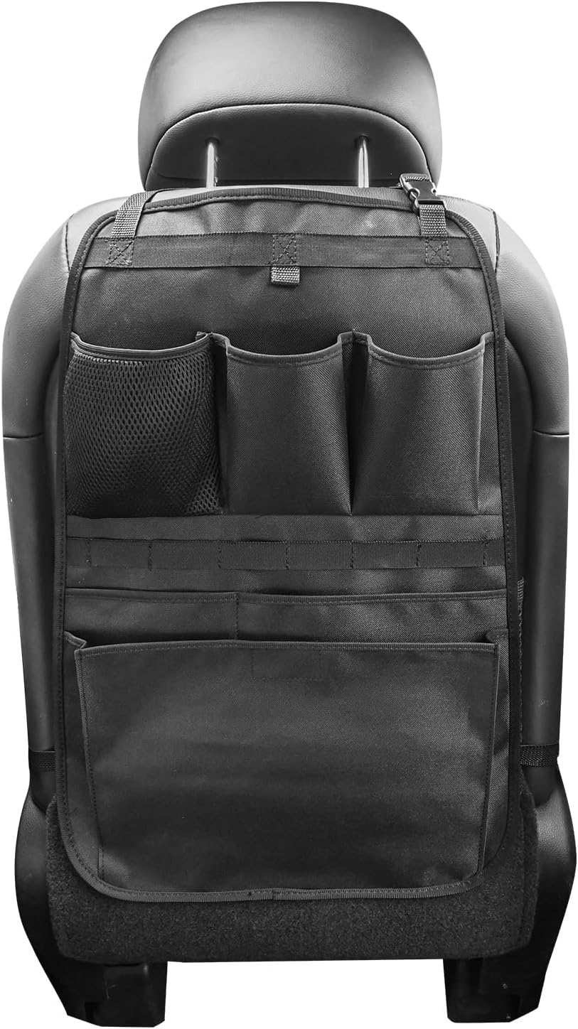 Car Seat Back Organizer with Compartment (Black)