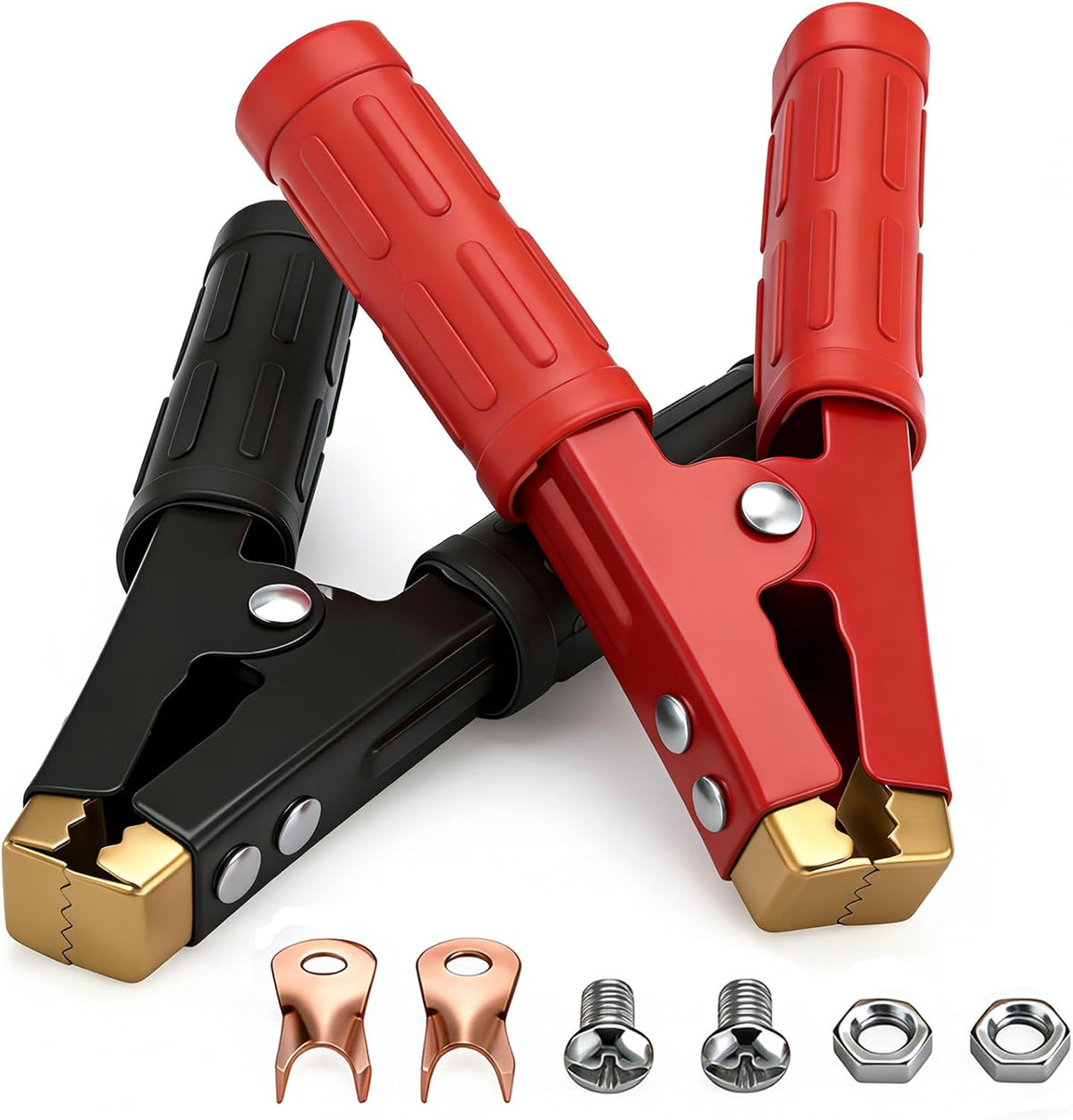 HerMia 800A Heavy Duty Pure Copper Jumper Cables Boost Clamp Car Battery Charger Clamps (2 PCS)