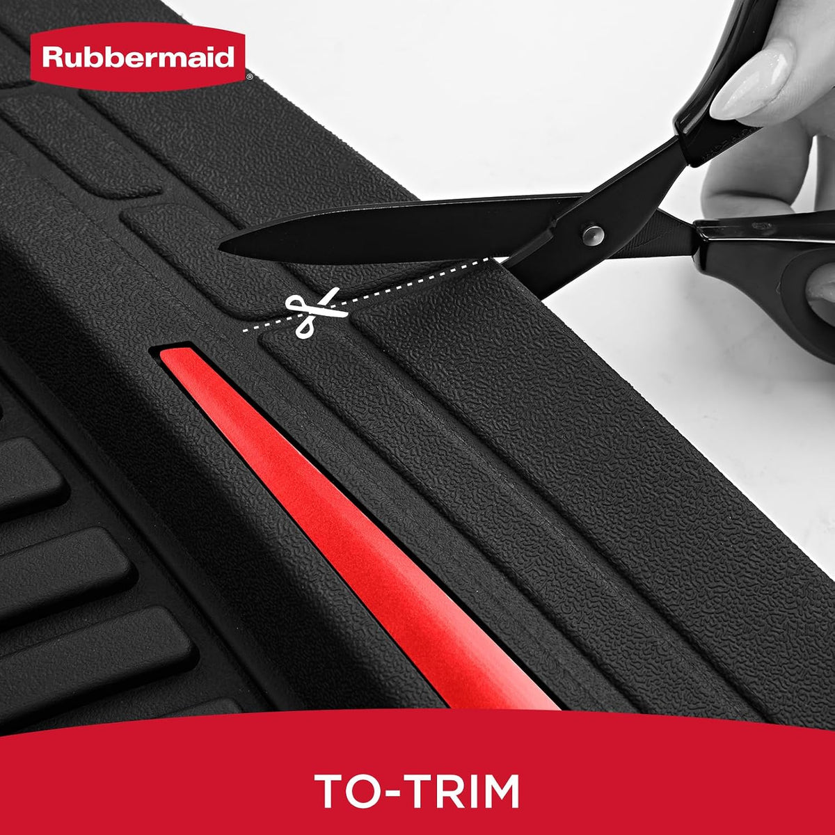 Rubbermaid Car Floor Mats Full Set – Premium All-Weather Car Mat with Brushed Aluminum Inserts, Universal Trim-to-Fit Design, Anti-Slip Backing for Cars, SUVs, Trucks, and Vans