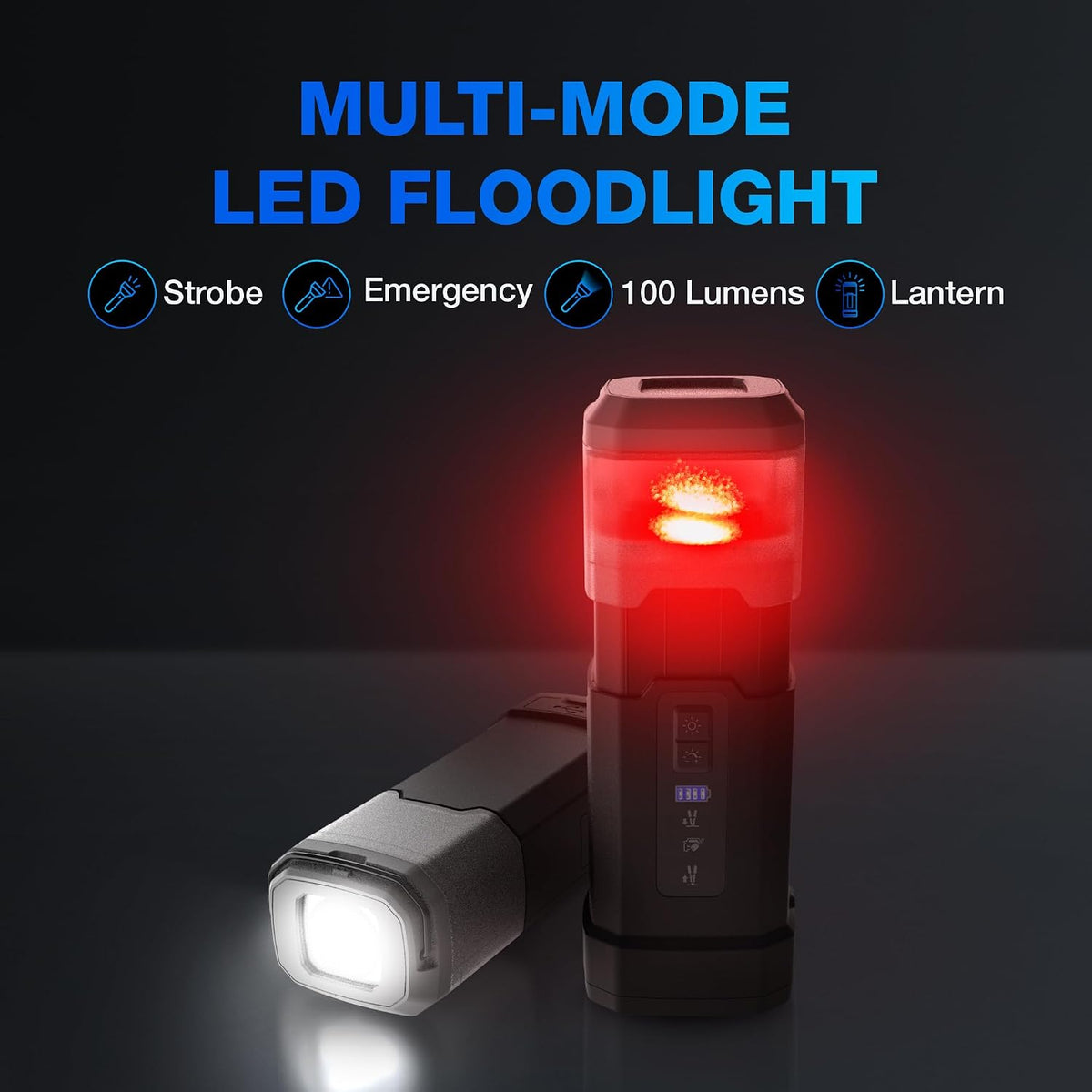 Type S Dynamic Flex DF20 500A Jump Starter & Work Lantern - Portable Car Battery Jump Starter & Charger with Intelli-Step LED Jump Guide, 360° Work Lantern & Flashlight, Power Bank, Dual-Color LED