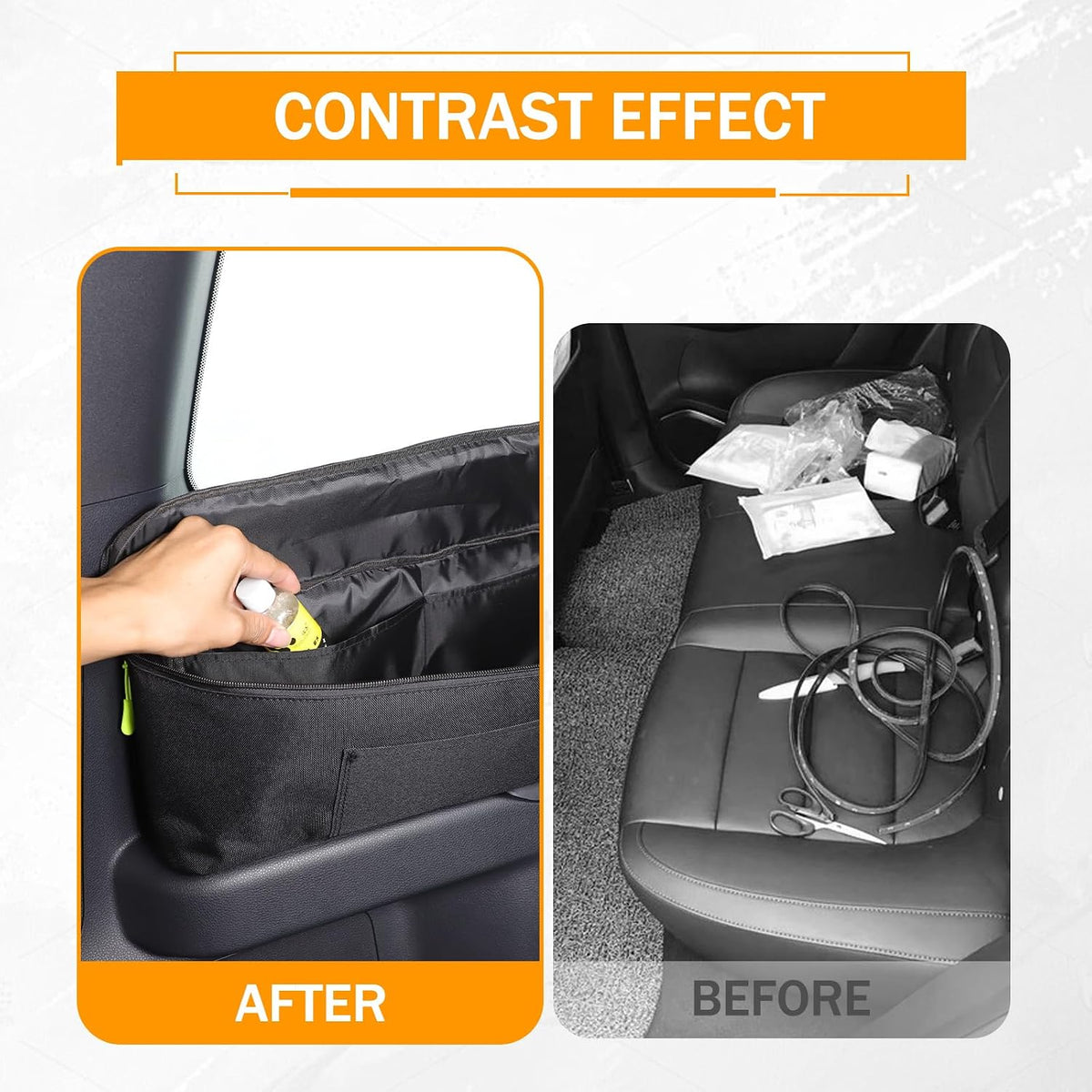Car Trunk Storage Organizer Bag Compatible with Toyota Land Cruiser Prado 250 J250 LC250 2024 2025,Rear Trunk Pockets Storage Organizer Oxford Cloth Storage Bag Space Saving (Left Side)