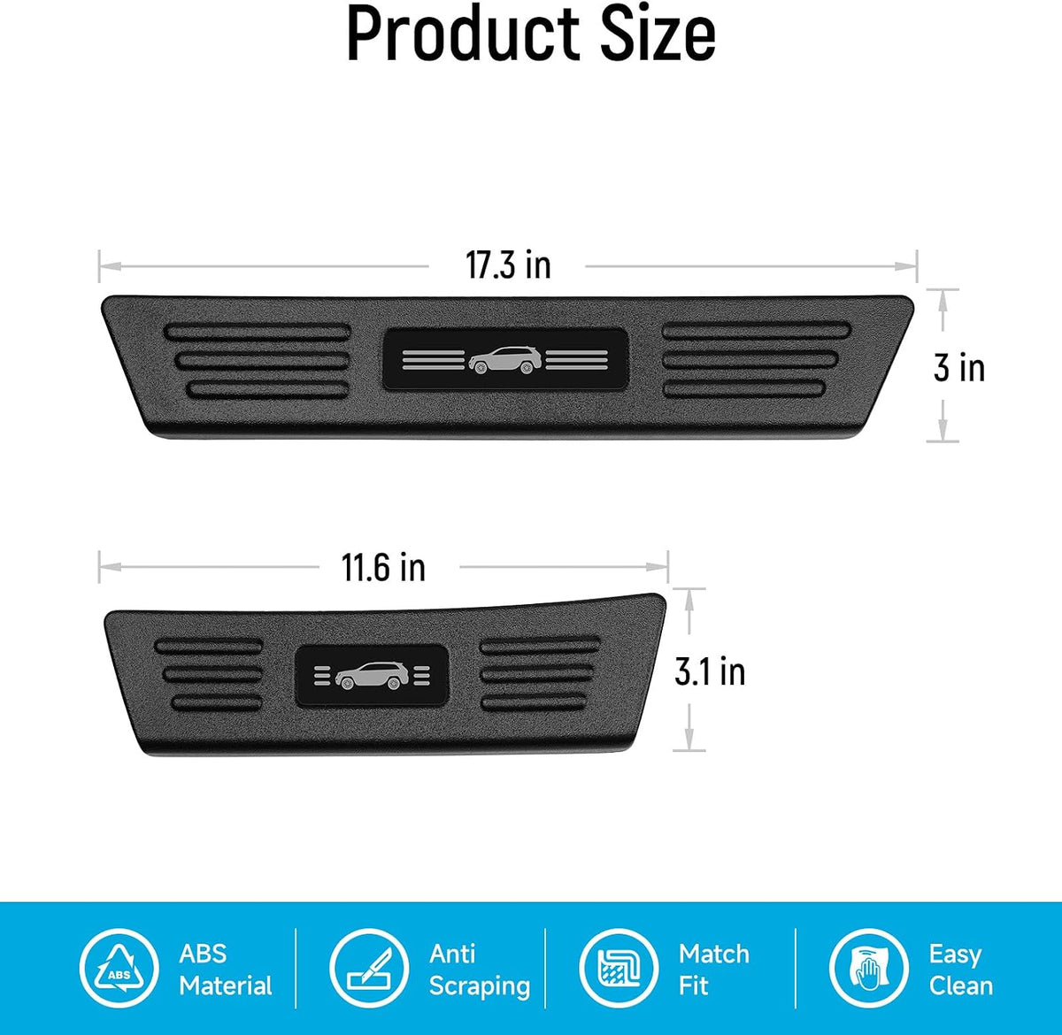 ZZEQYG 4 Pcs Door Sill Protector for Jeep Grand Cherokee (Not for L Model) 2011-2021 Accessories ABS Material Door Sill Guards Trim