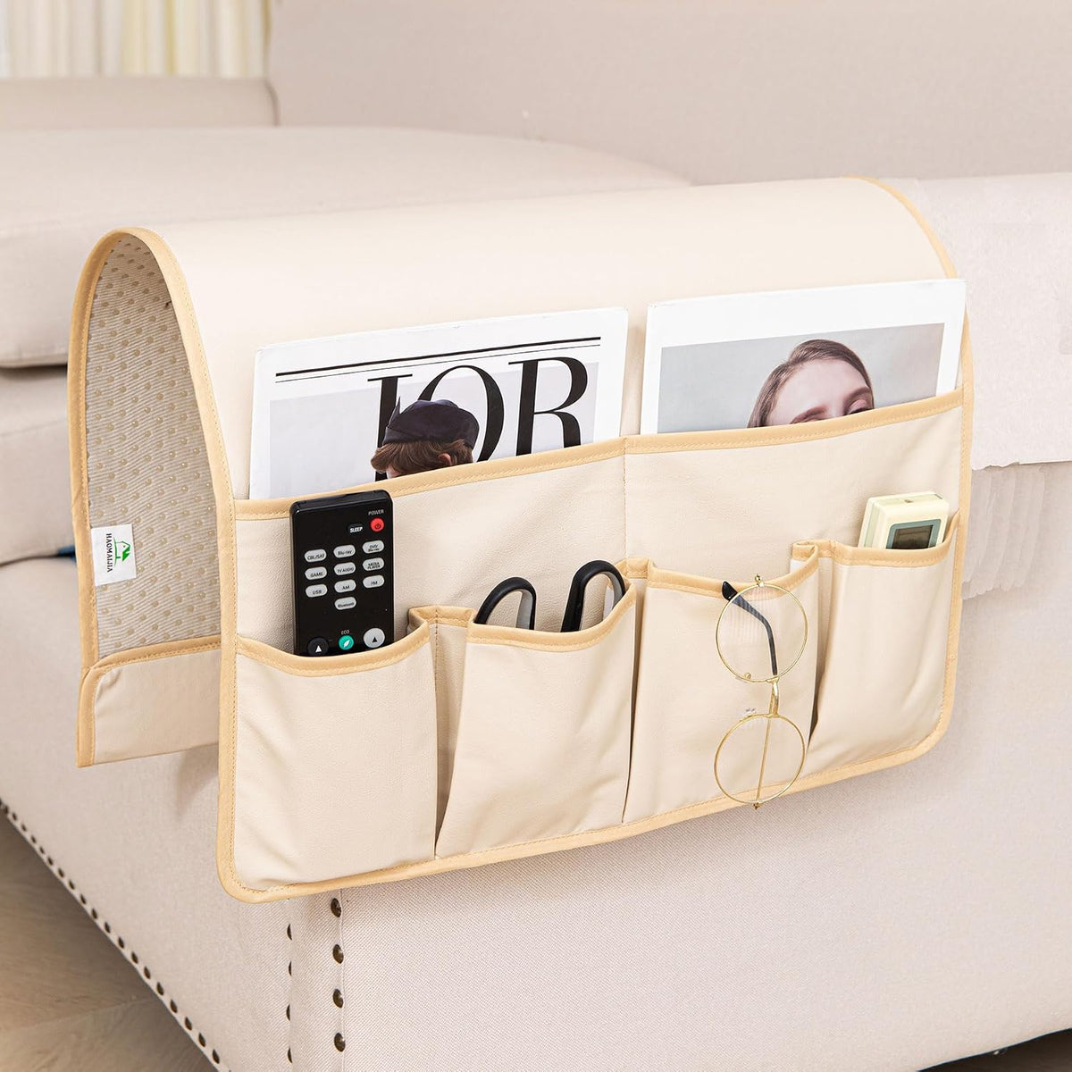 HAOMAIJIA Sofa Armrest Organizer, Remote Control Holder for Recliner Couch