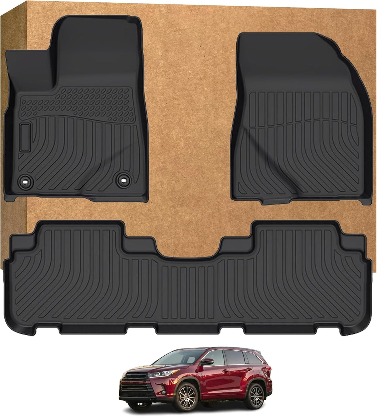Floor Mats for Toyota Highlander 2014-2019 7 Seats