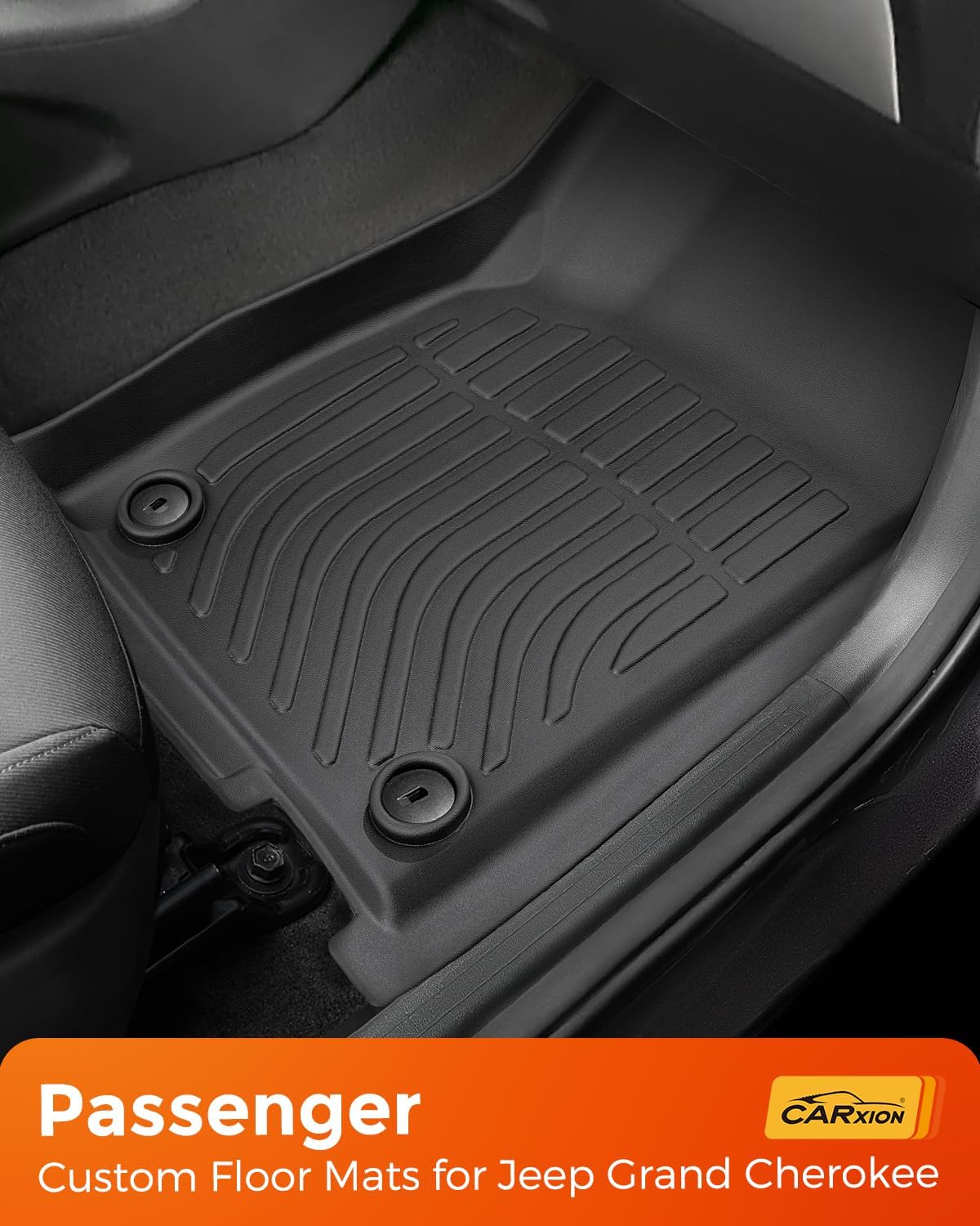 Floor Mats for Jeep Grand Cherokee: 2011-2021 (Not for L) Cargo Trunk Liner, Car Accessories All Weather Rubber Custom Fit for Grand Cherokee 2021 2020 2019 2018 2017 2016-2011 SUV 5-Seat Models Black