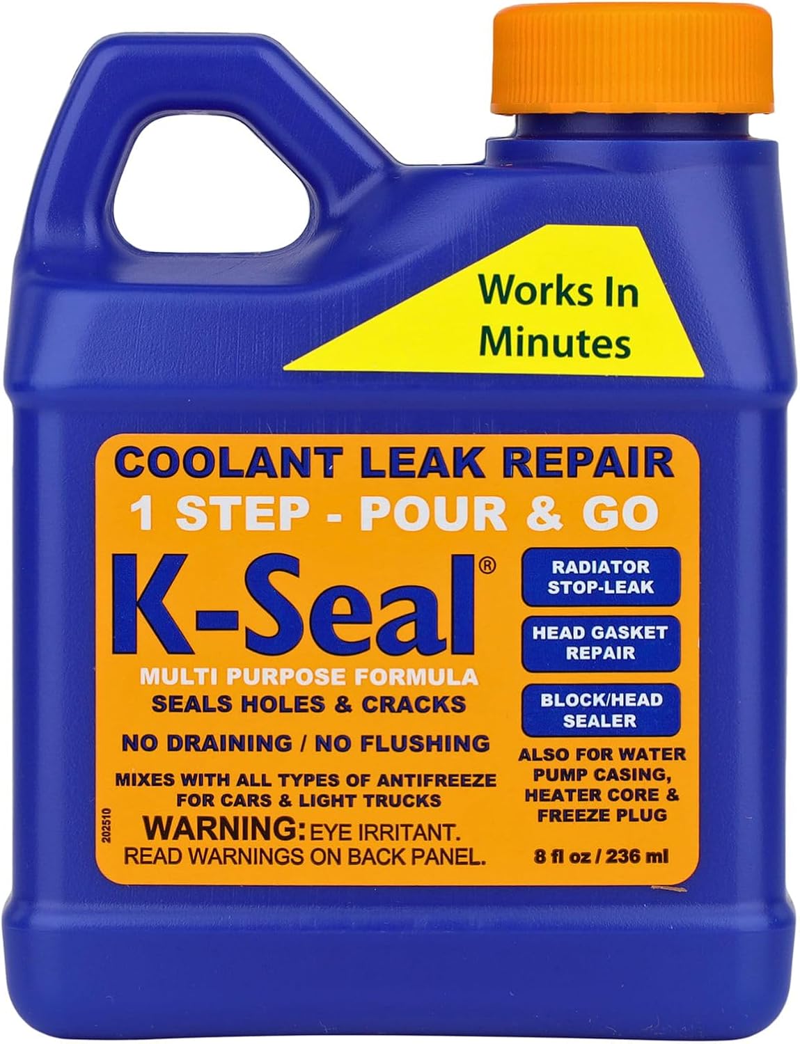 K-Seal ST5501 Multi-Purpose One Step Coolant Leak Repair, 8oz, Pour and Go, Mixes with All Antifreeze, No Flushing Required