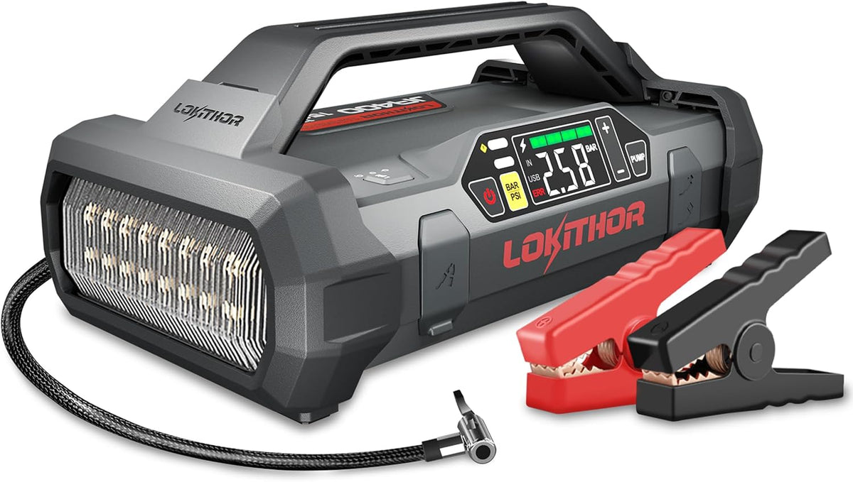 LOKITHOR JA400 Jump Starter with Air Compressor(7.5L Gas & 5.5L Diesel)