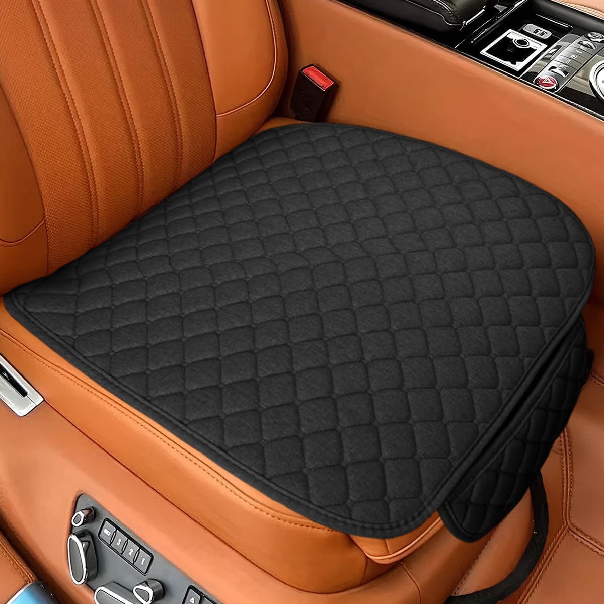 Car Seats Cover, Breathable Anti-Slip Front Seat Protector (Black)