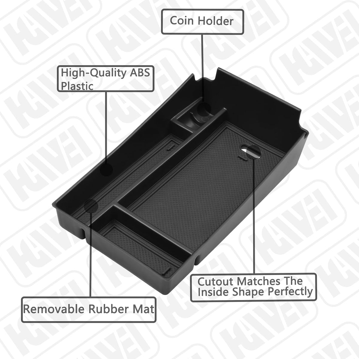 Center Console Organizer Tray for Honda HRV 2023-2027 Accessories, Black