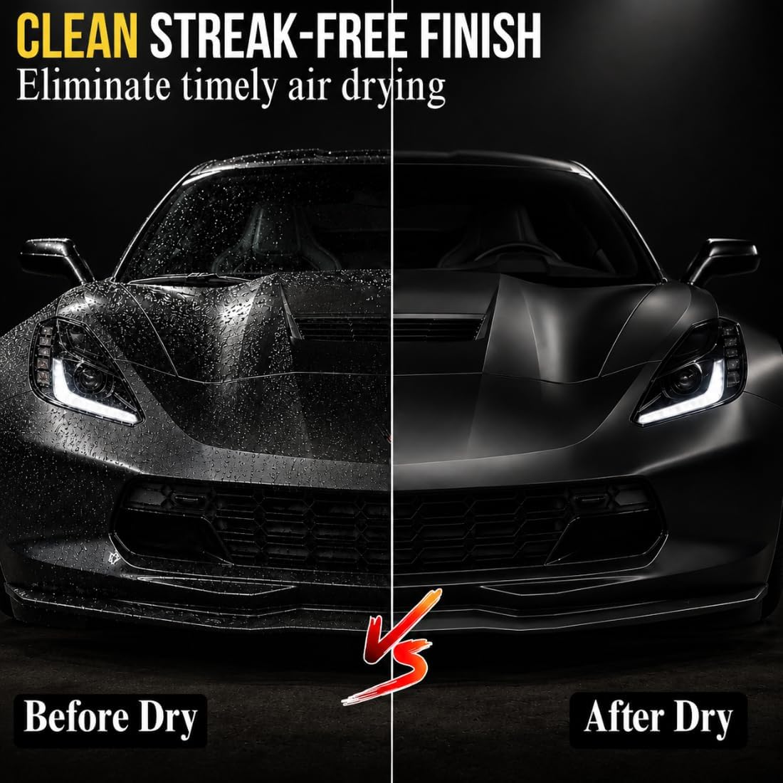 Big Buck Microfiber Car Drying Towel, 1400 GSM Large Car Wash Towel, Ultra Absorbent and Streak-Free, Lint Free Use, Dark Green 36" x 24" Drying Cloth