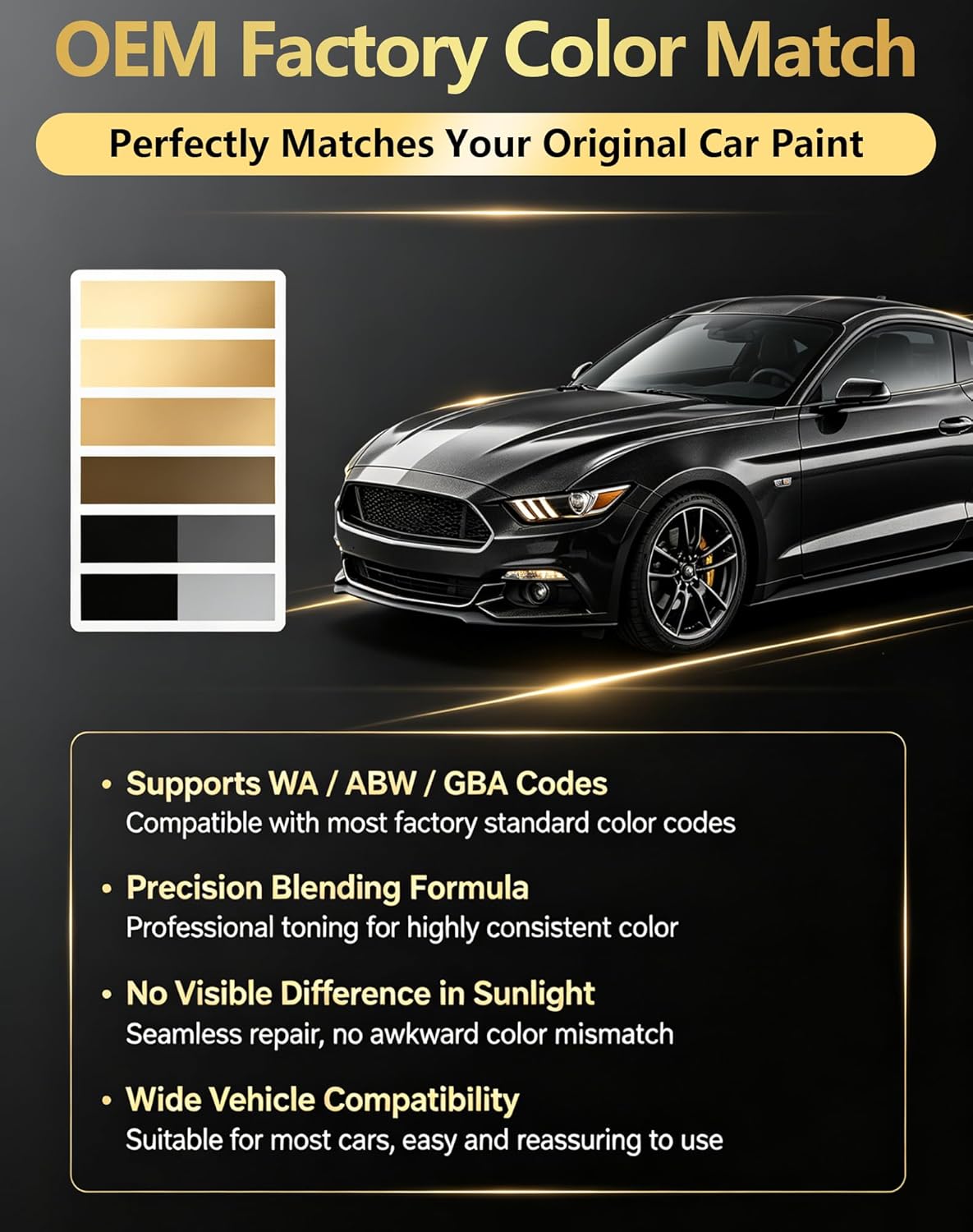 Azure Gray Metallic Tri-Coat(G4) Touch Up Paint for Ford with A/B Wax OEM Exact Match,Scratch Repair Kit,2-In-1 Tip/Brush,Quick Dry Anti-Rust Waterproof Paint F-150,Mustang,Explorer,Bronco