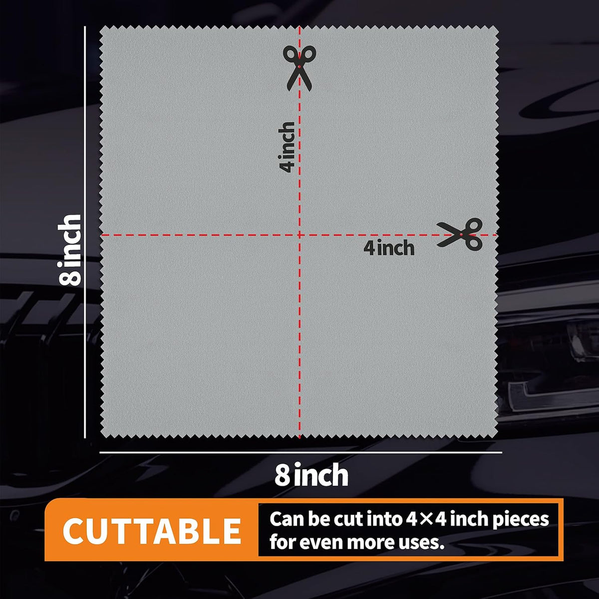 Suede Microfiber Cloths for Ceramic Coating Application, 12PCS
