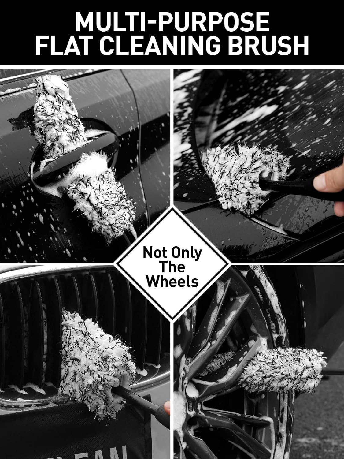 Fantasticlean 7PCS Wheel Brush Kit for Cleaning Tires