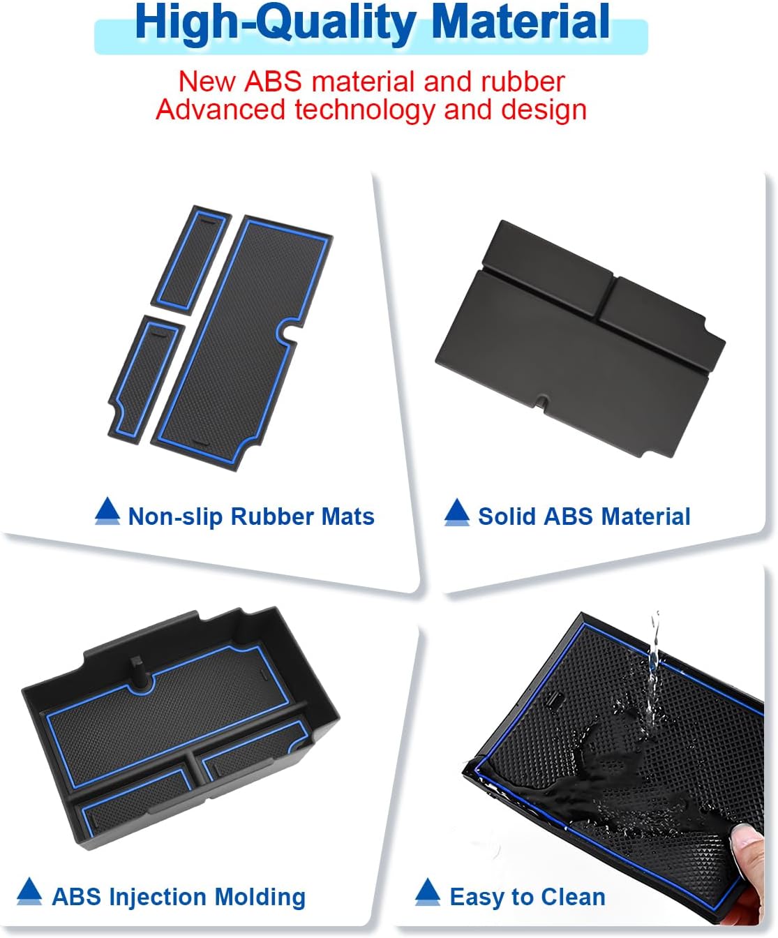 2024 2025 2026 Crosstrek Center Console Organizer for Subaru Crosstrek (Base/Premium/Sport/Limited/Wilderness), Durable ABS Console Tray Insert 2026 Crosstrek&Impreza Accessories (Blue)