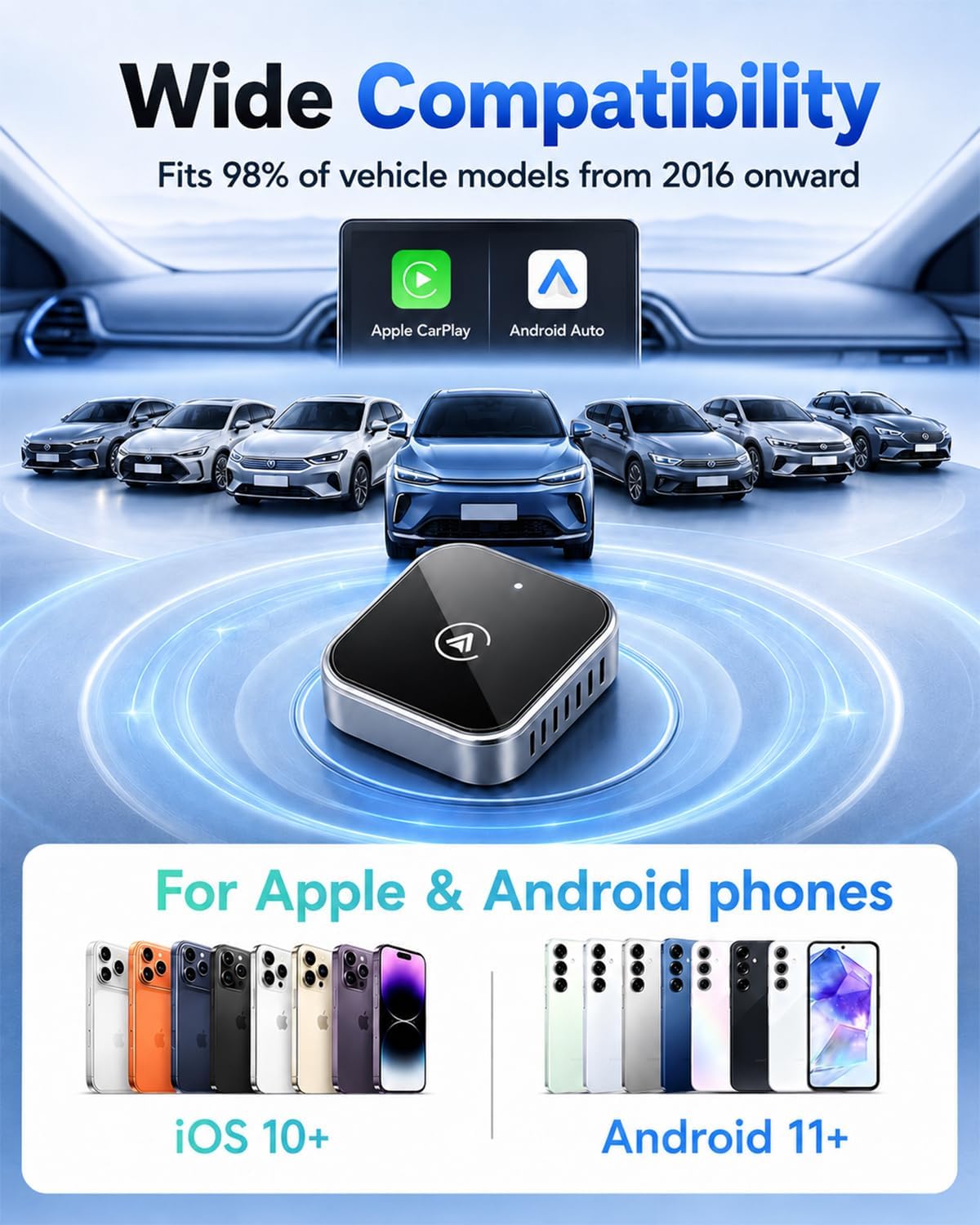 Wireless CarPlay Adapter, 2026 Upgraded Wired to Wireless CarPlay