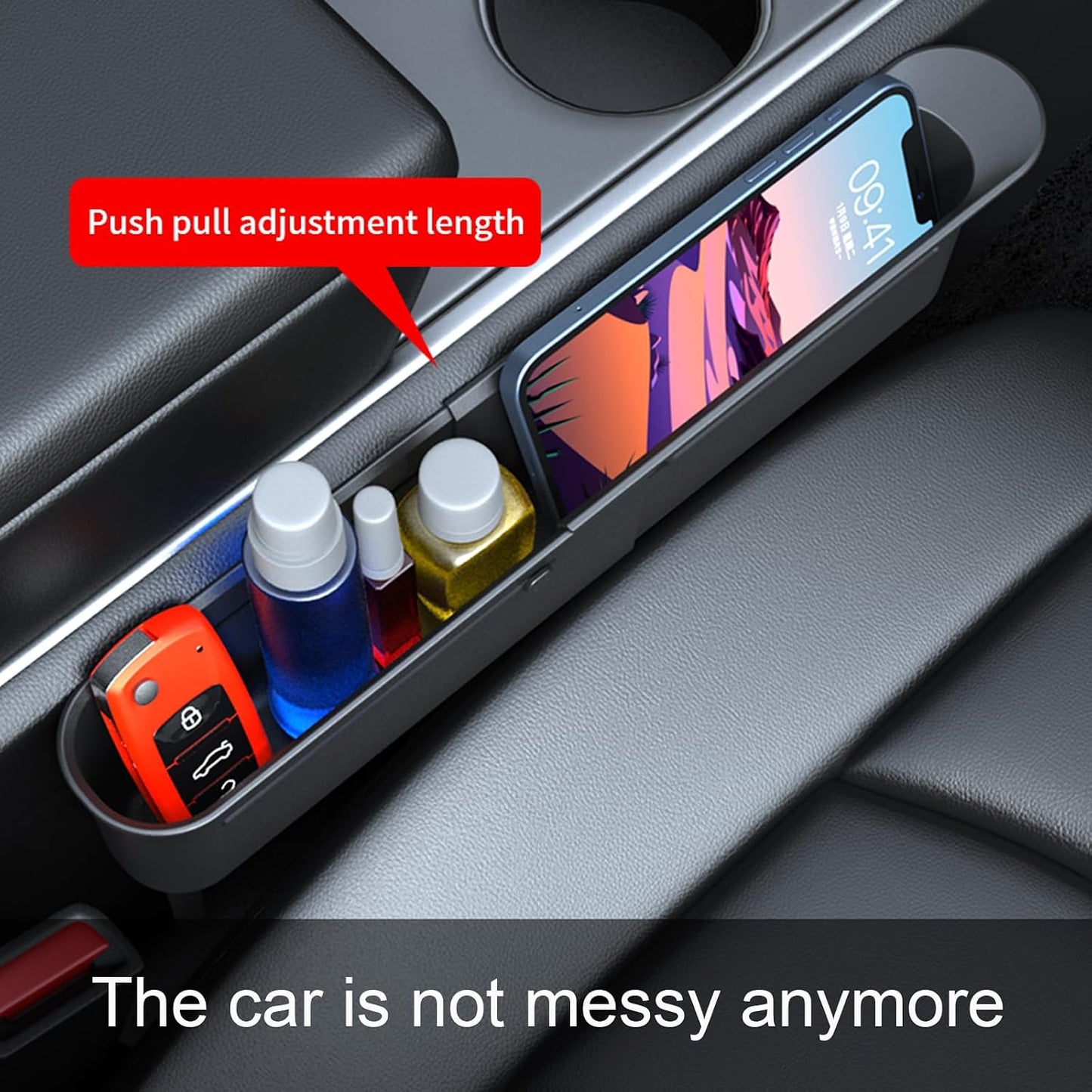 CYDZSW Car Seat Gap Filler 2Pack,Car Seats Side Inserts Organizer Guard Between Seat & Console Catcher Fillers Stop Things from Dropping (Black)