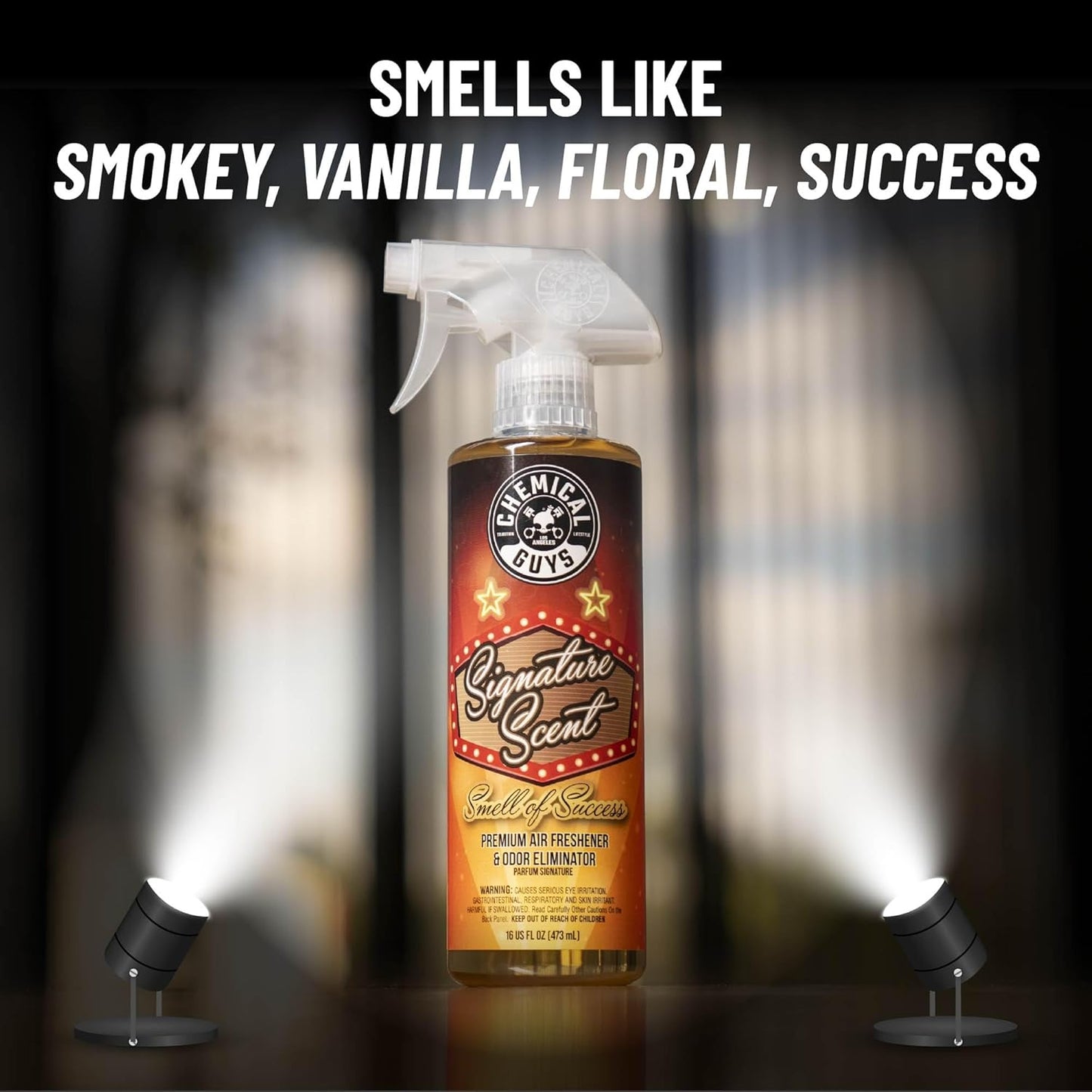 Chemical Guys Signature Scent Smell of Success Premium Air Freshener, 16 oz | Odor Eliminator for cars, trucks, SUVs, motorcycles, home and office, great for RVs