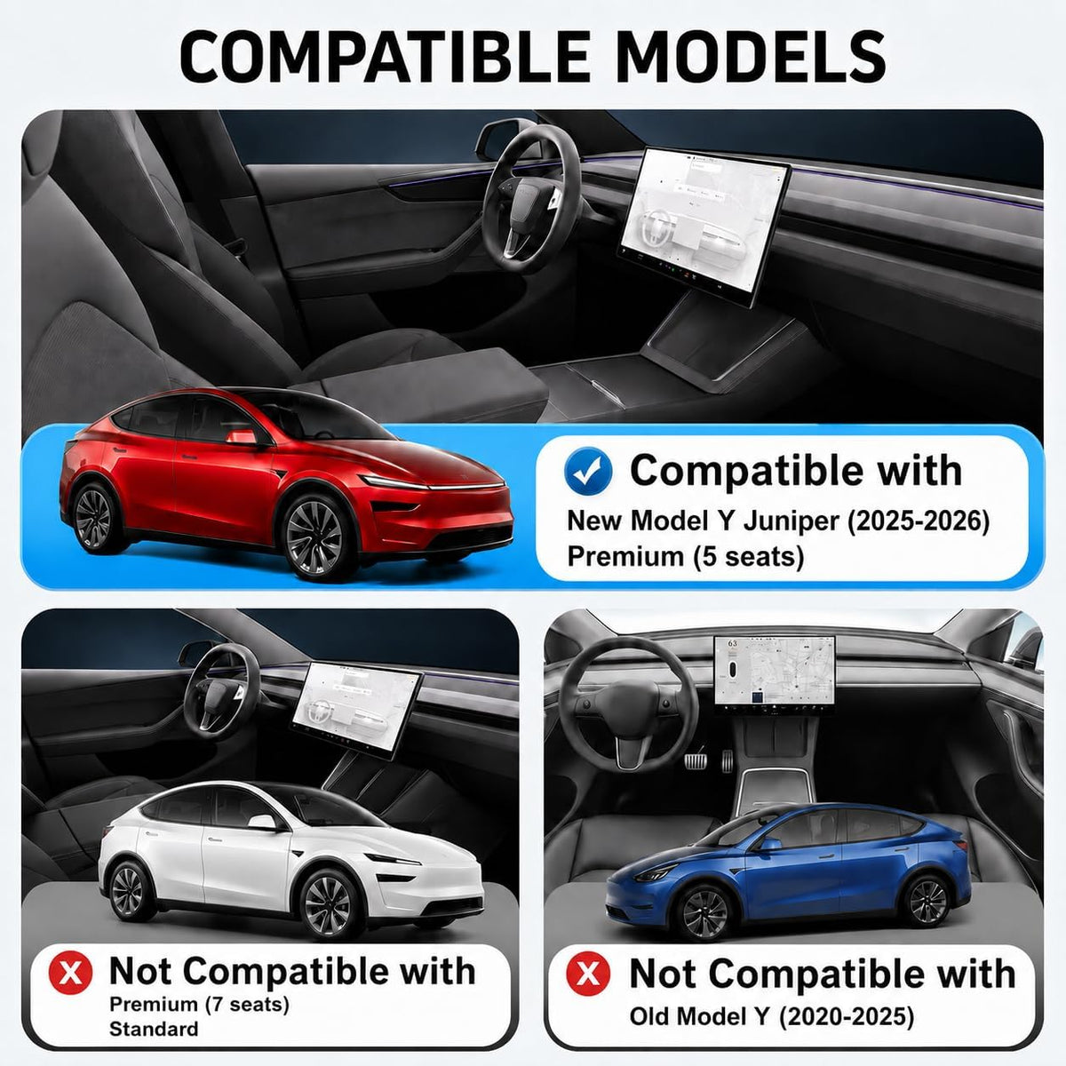 Goldforest 8PCS Door Sill Protector for Tesla Model Y Juniper 2025 2026