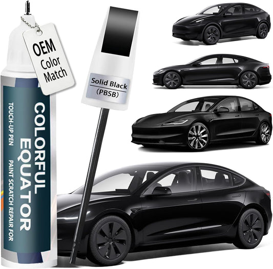 (Solid Black PBSB) Touch up Paint for Tesla Model Y/3/X/S OEM Color Match