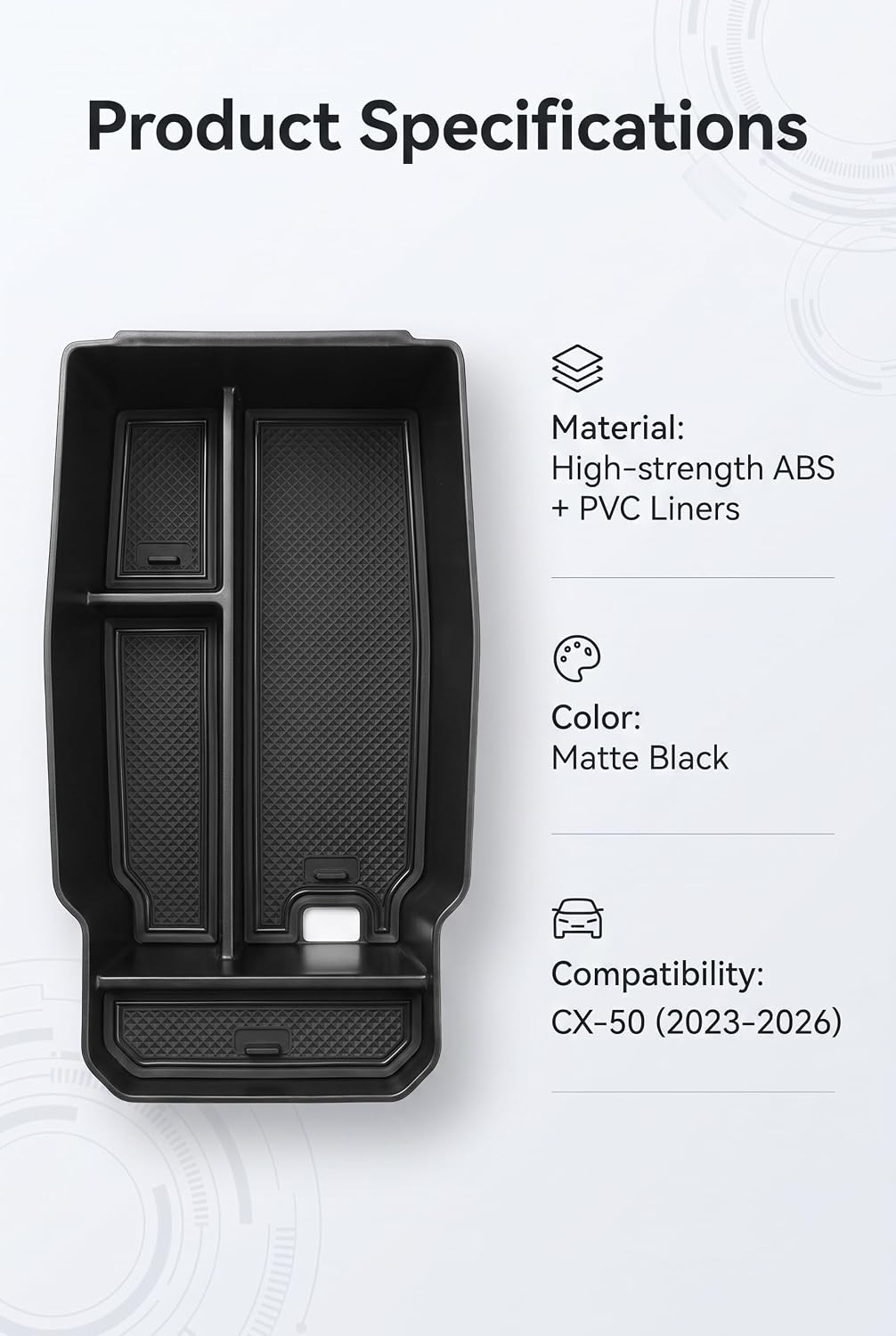 Center Console Organizer, Car Armrest Storage Tray for Daily Items
