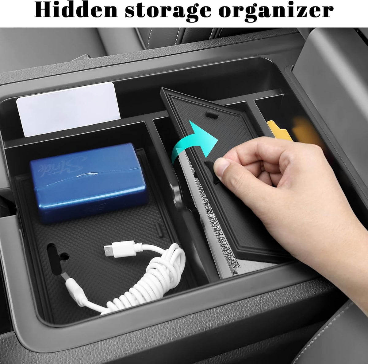 3PCS Center Console Organizer Compatible with Honda 2023-2025 2026 Pilot & 2024-2026 Passport & 2024 2025 Ridgeline Accessories Armrest Divider Hidden Box Organizer