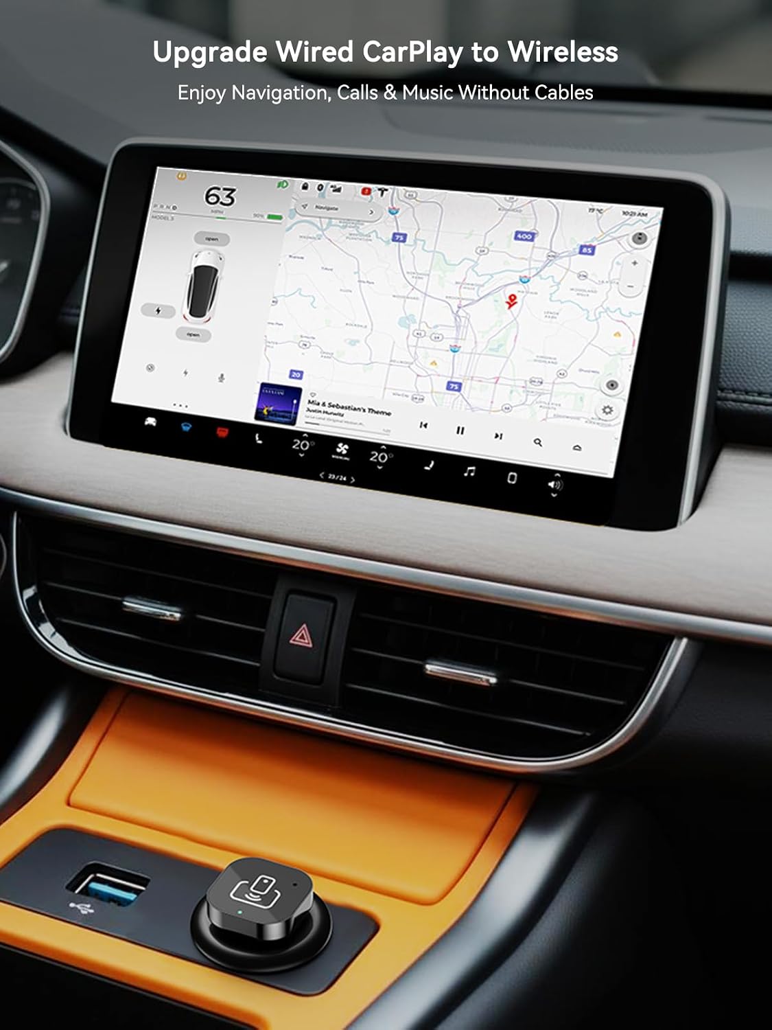 2026 Wireless CarPlay & Android Auto Adapter – 2-in-1 Plug & Play Dongle, Converts Wired to Wireless, Auto Reconnect, Low Latency, for iOS 10+ & Android 11+ with Factory Wired CarPlay